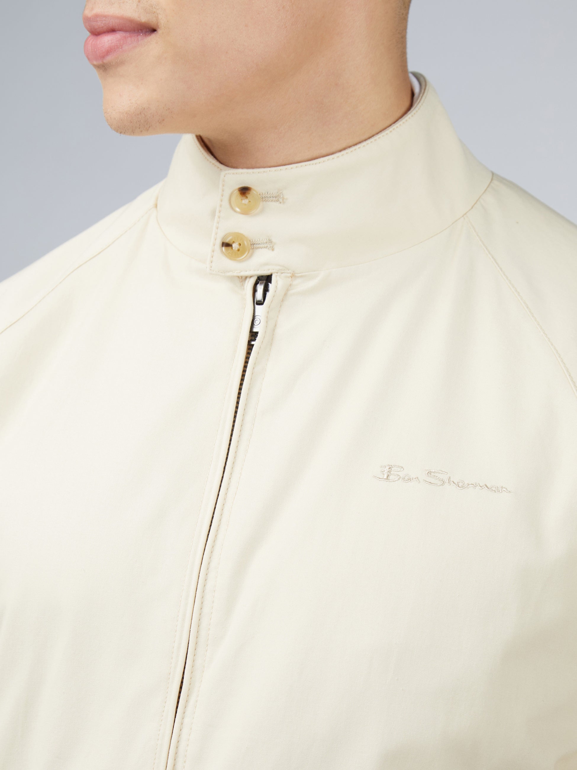 Signature Harrington Jacket - Cream