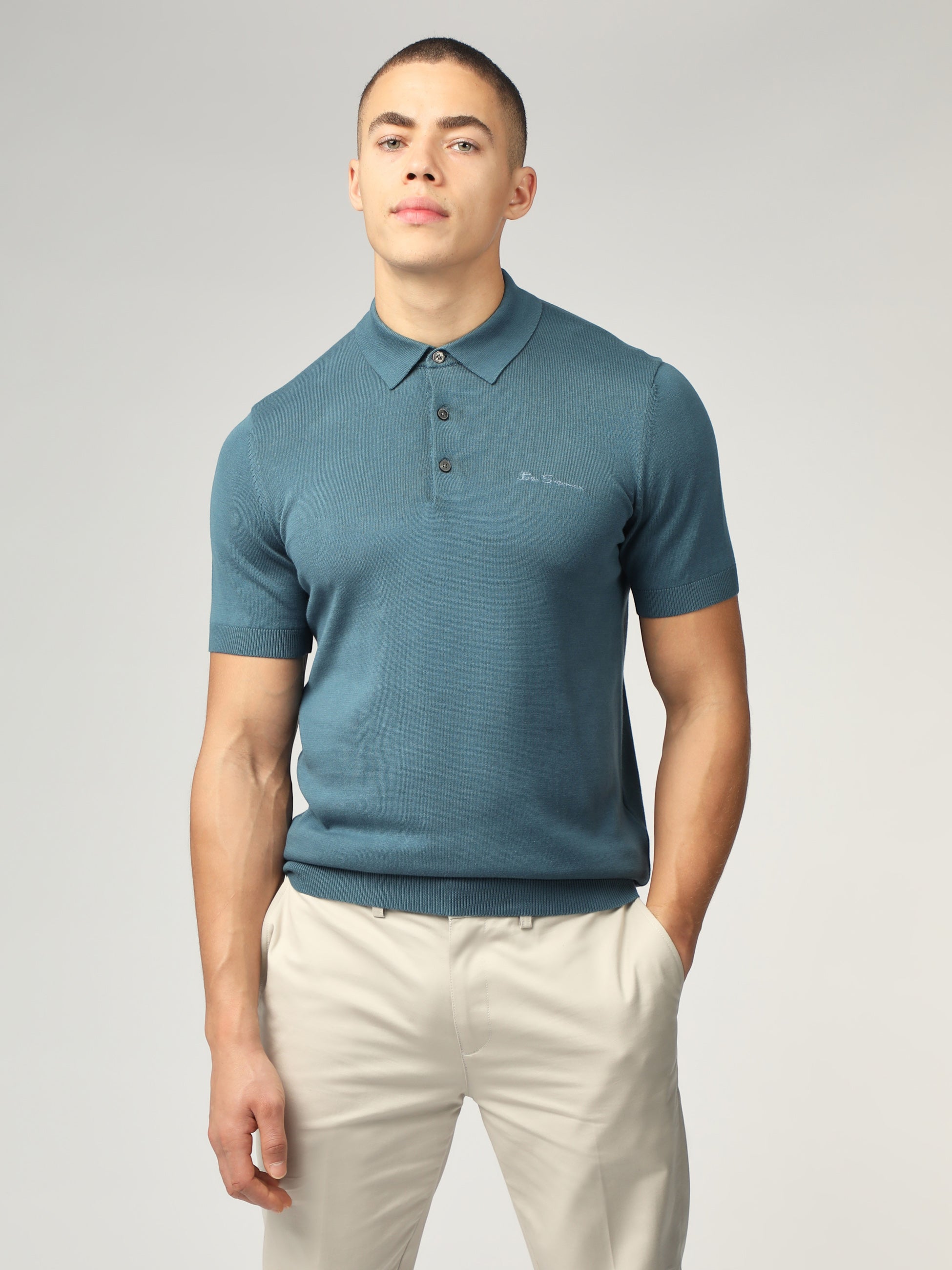 Signature Short Sleeve Polo - Teal