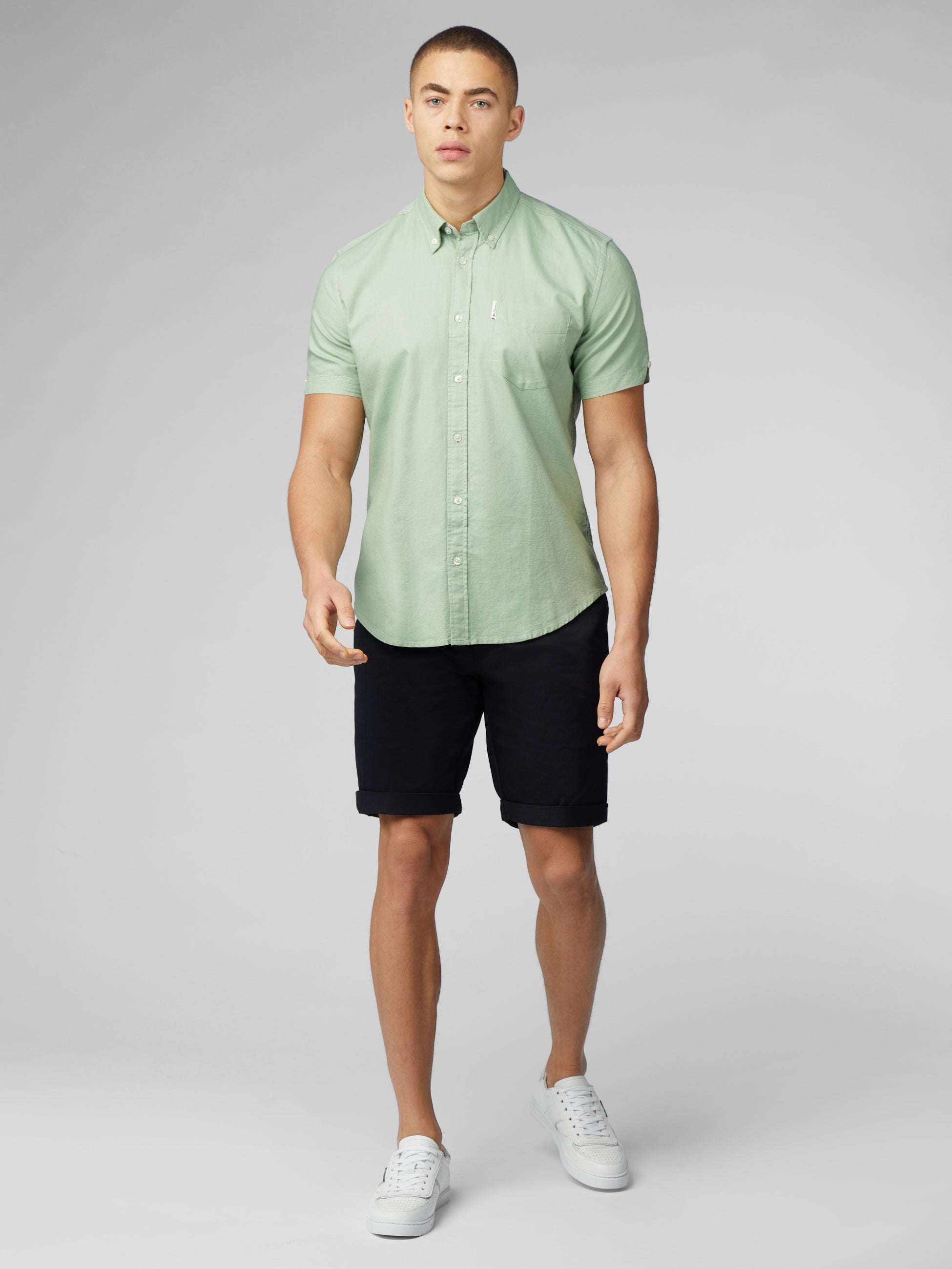 Signature Short Sleeve Oxford Shirt - Grass Green