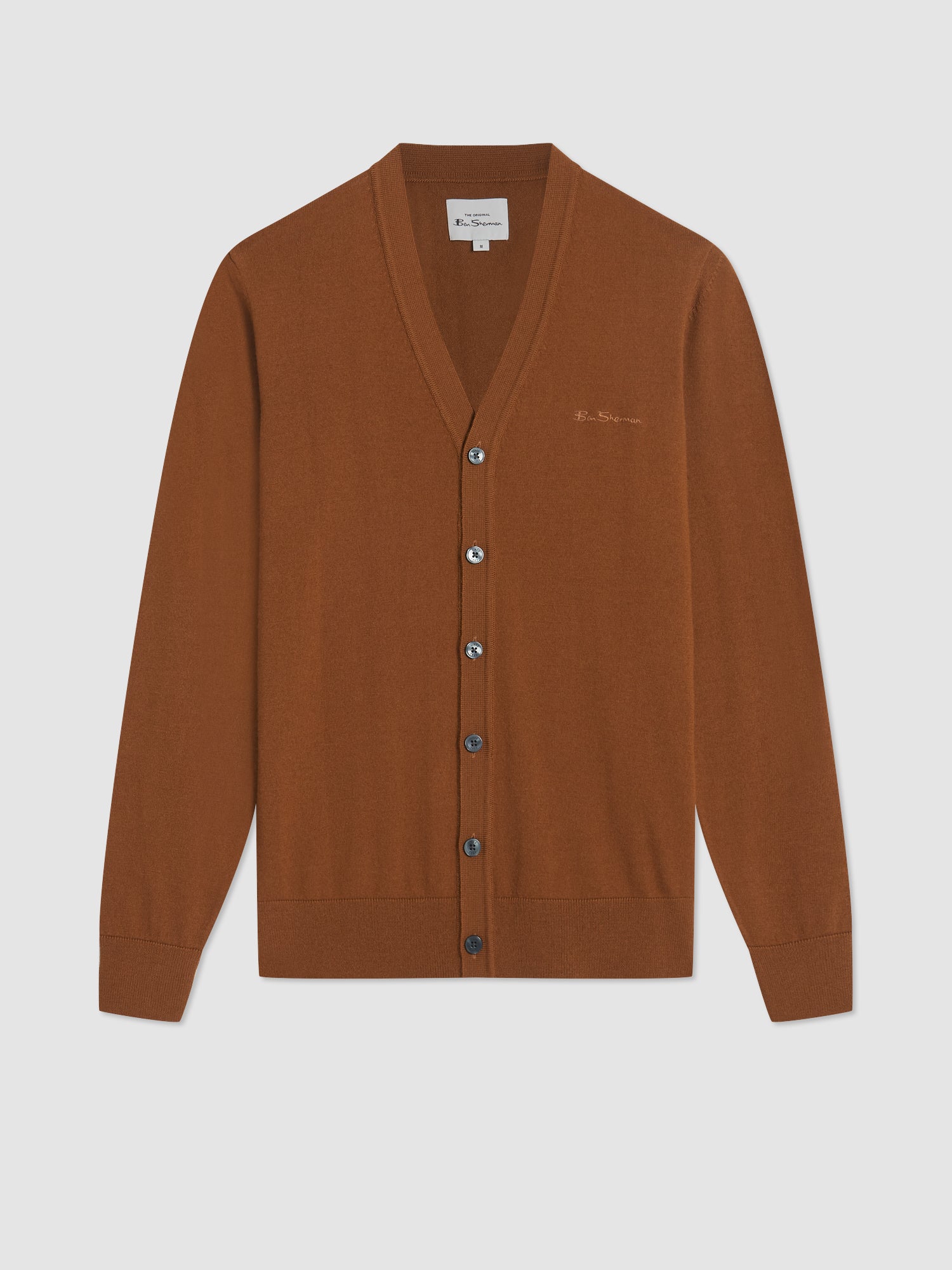 Signature Merino Knit Cardigan - Utility Brown