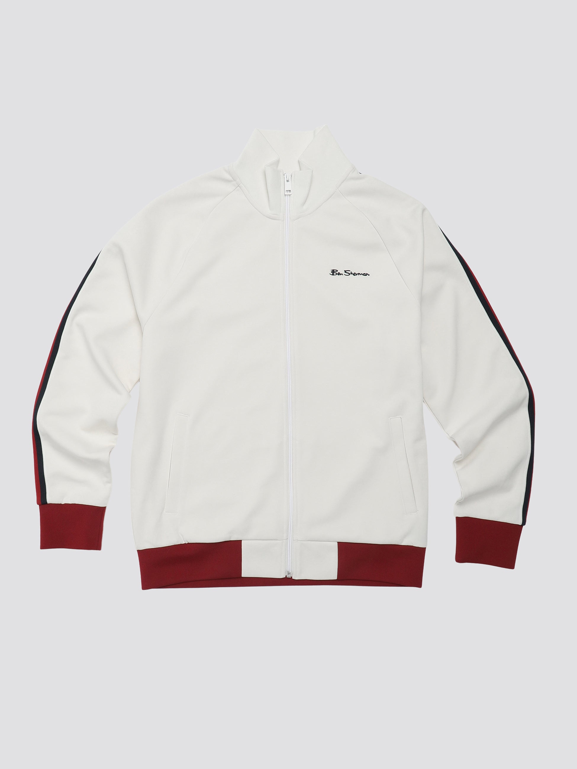 Signature Taped Tricot Track Top Ivory