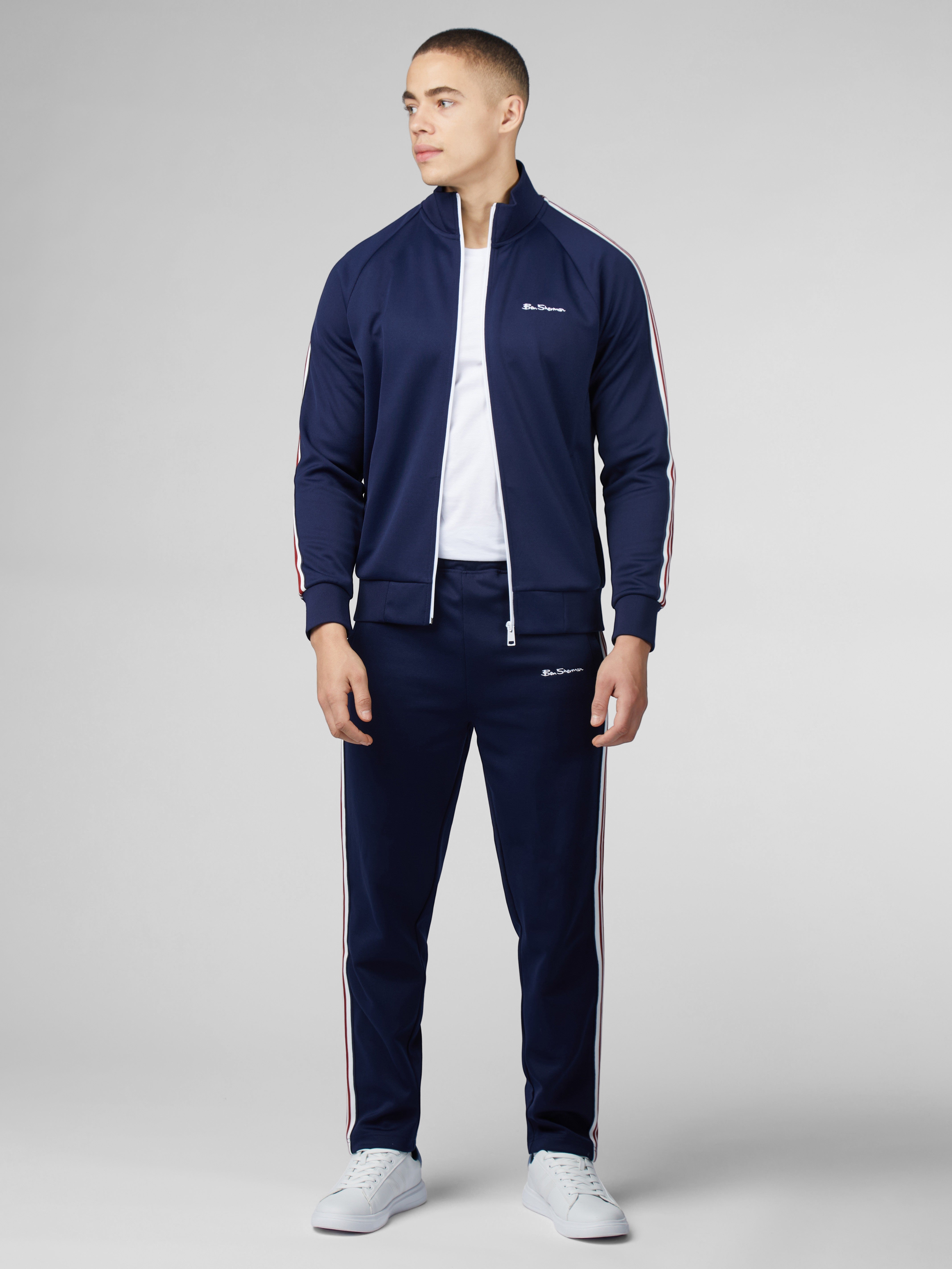 Signature Taped Tricot Track Top - Marine