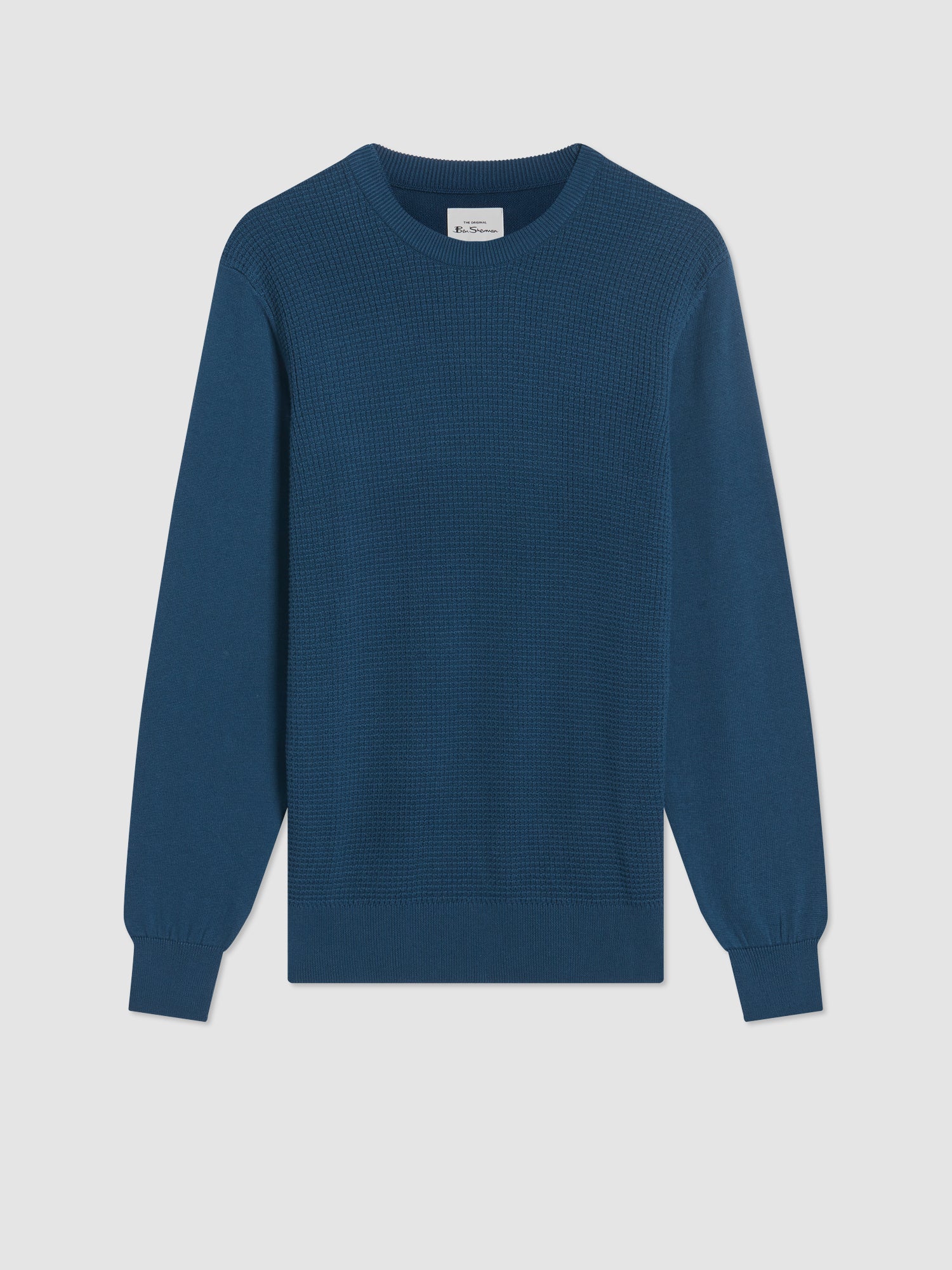 Textured Crewneck Sweater - Indigo