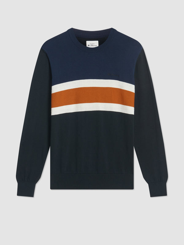 Chest Stripe Crewneck Sweater - Ben Sherman