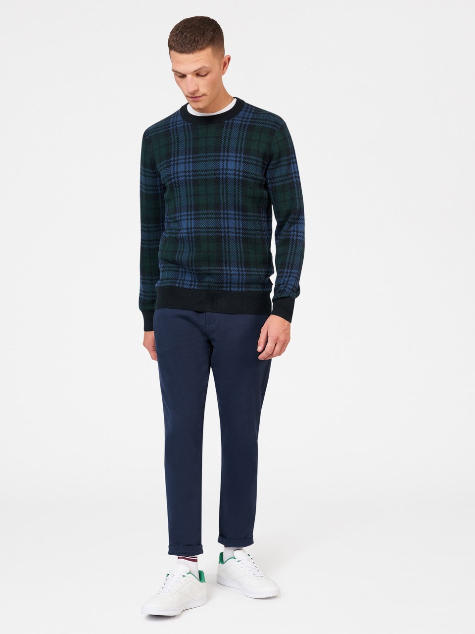 Blackwatch Check Crewneck Sweater