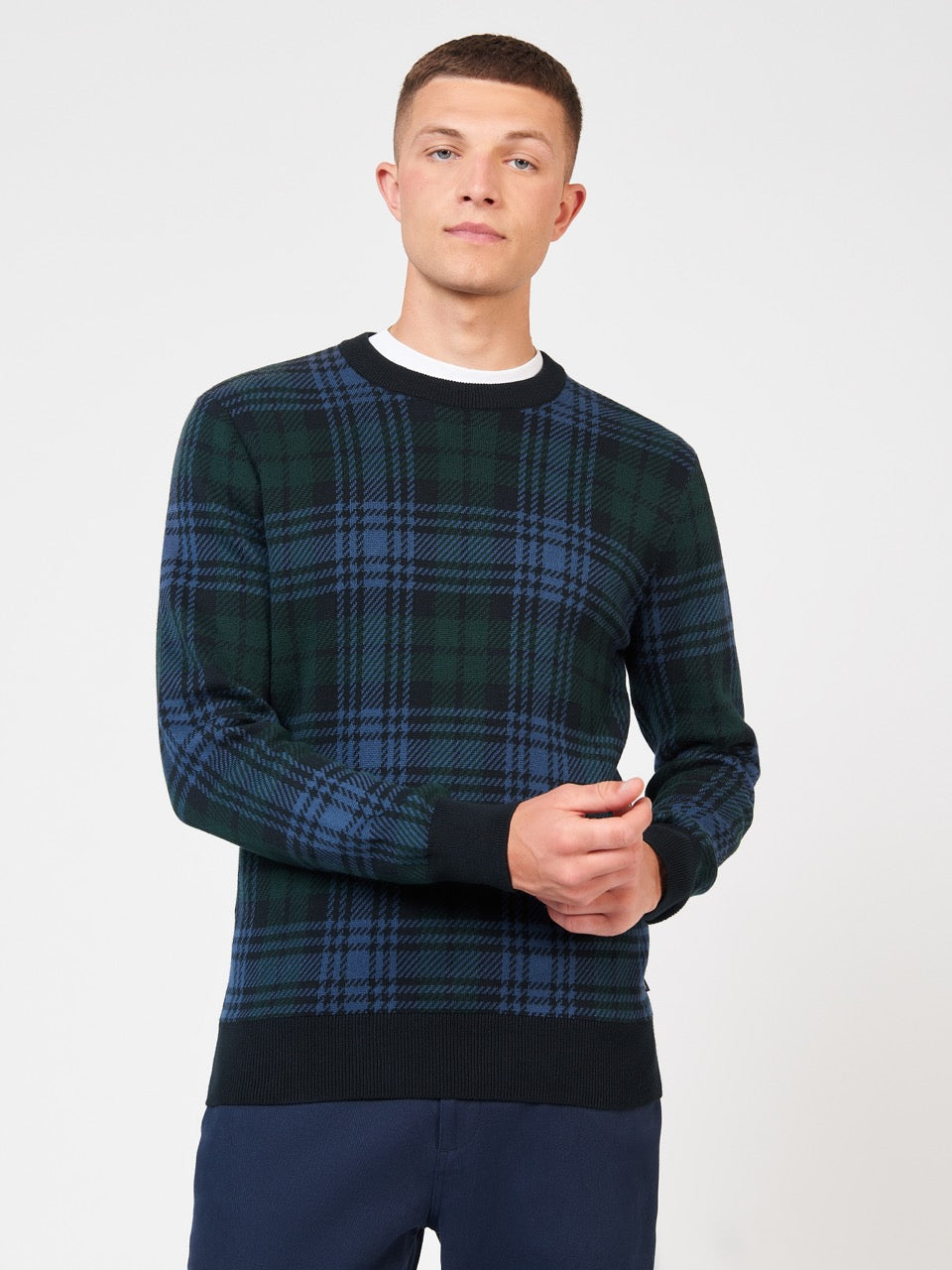 Blackwatch Check Crewneck Sweater