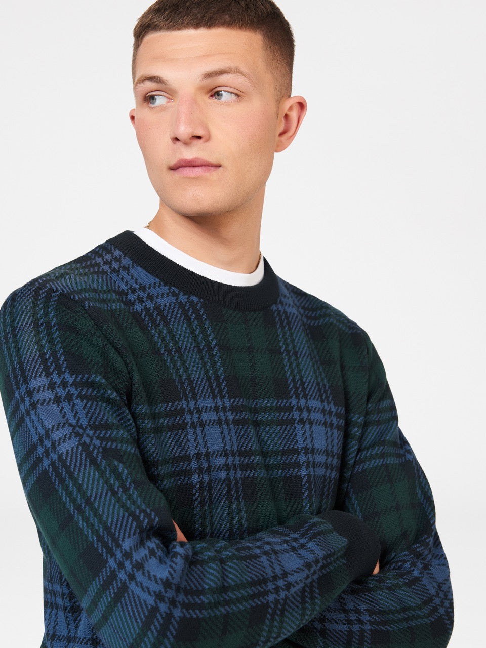 Blackwatch Check Crewneck Sweater