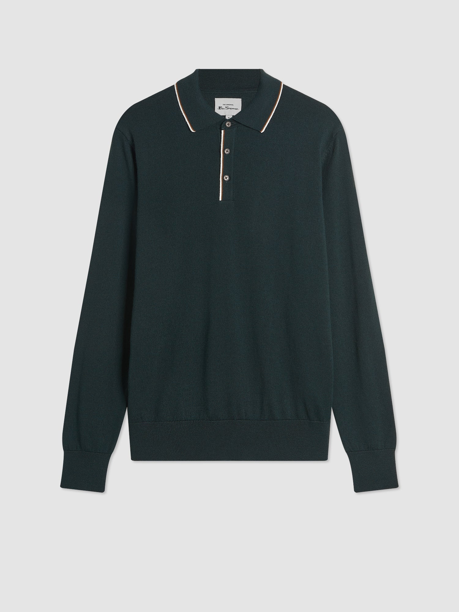 Tipped Merino Knit Sweater Polo