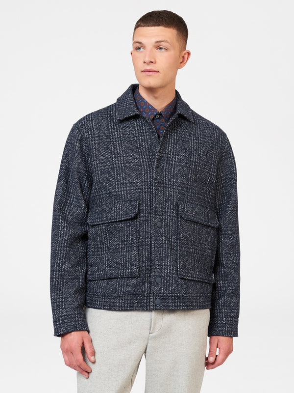 Wool Blend Blouson Jacket