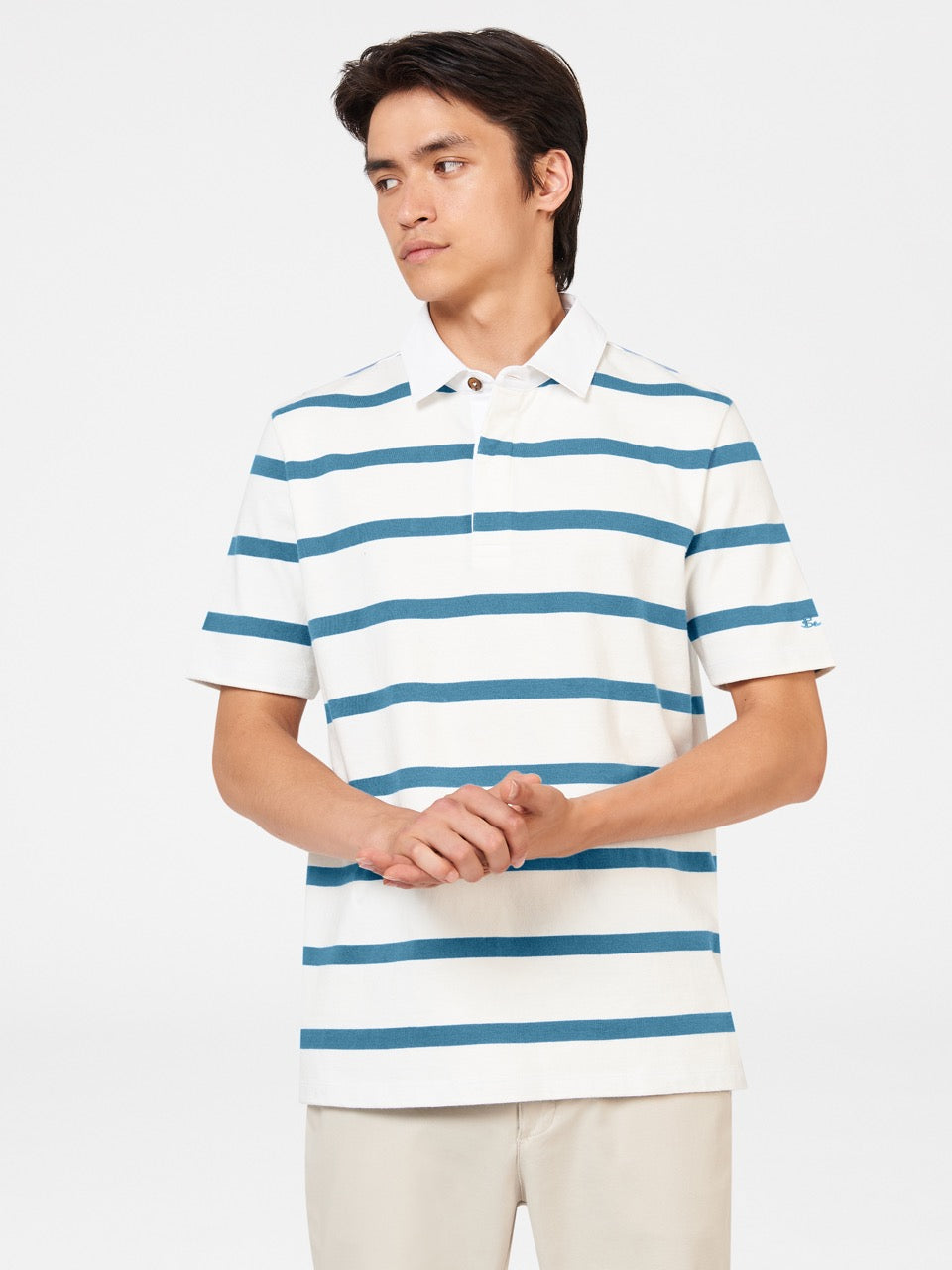 Bretton Stripe Rugby Knit Polo