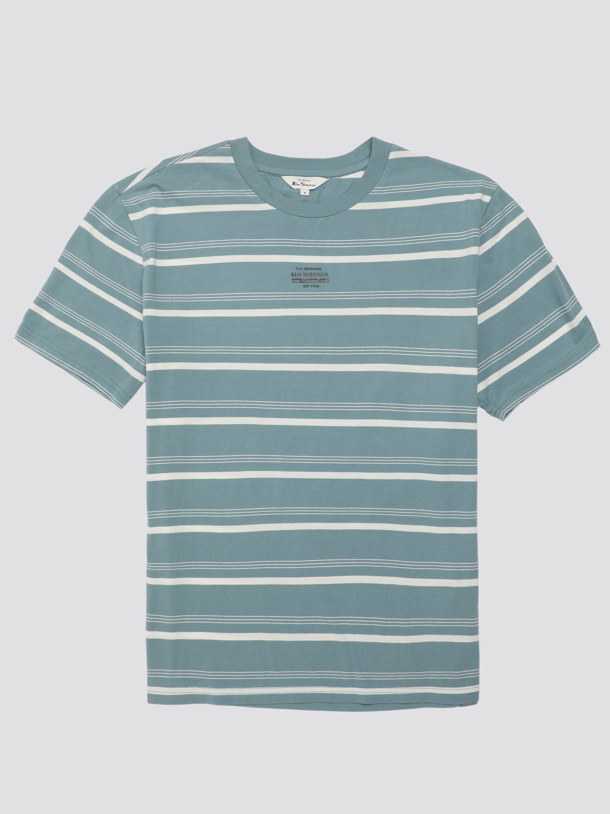 Fine Stripe Tee - Petrol