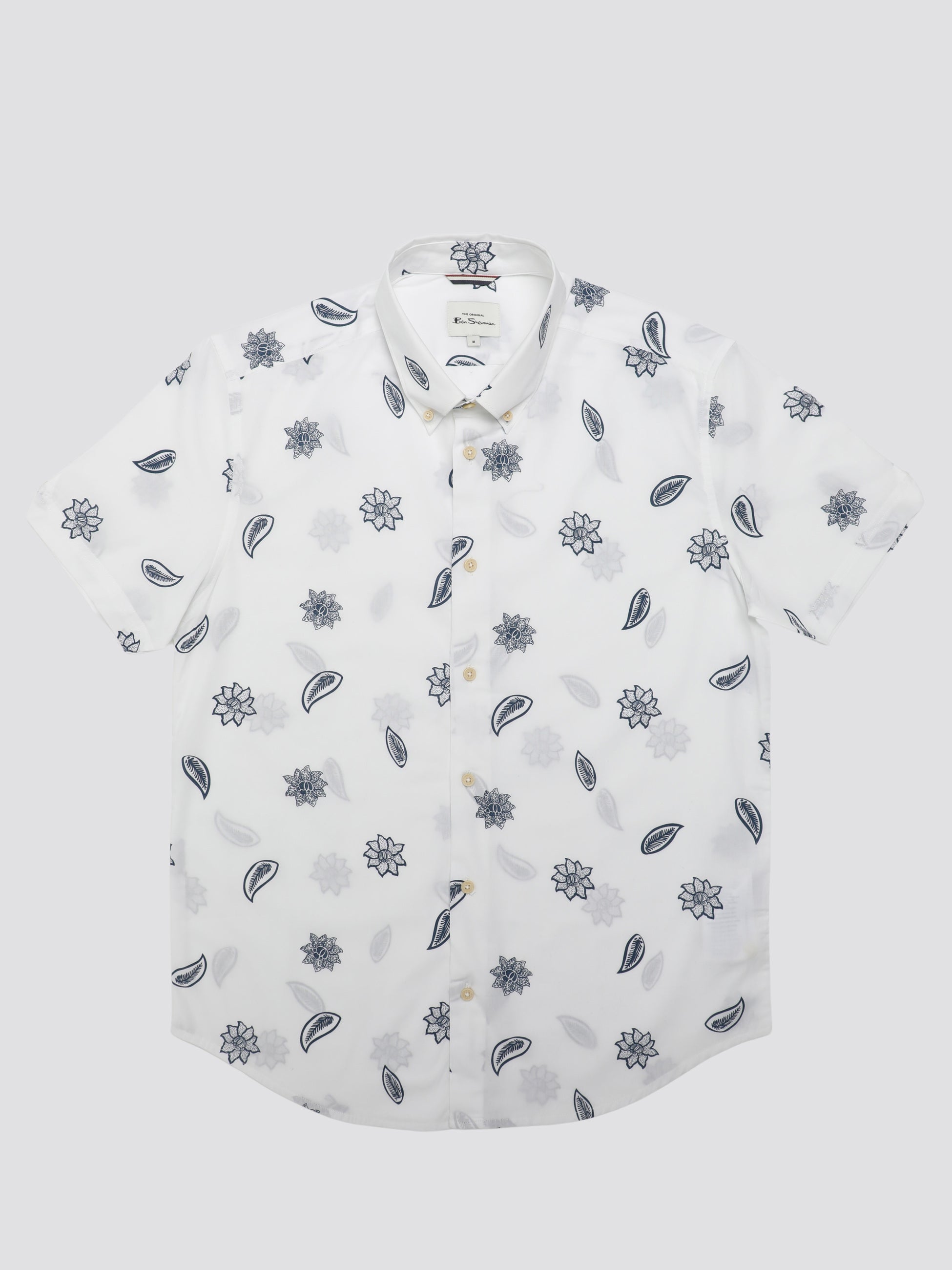 Signature Floral Print Shirt - Snow White