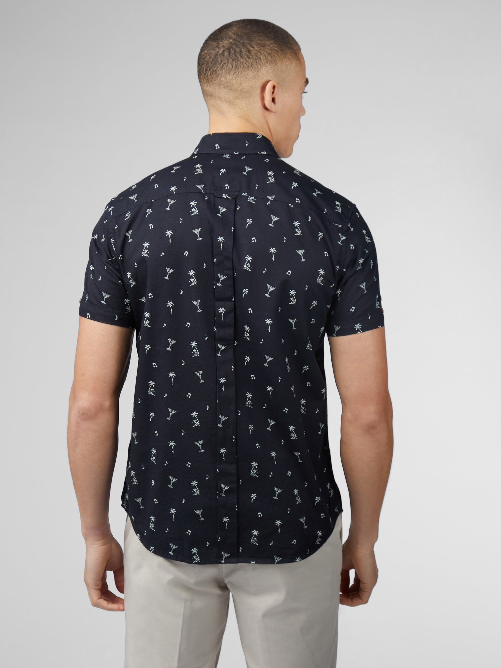 Scattered Print Shirt - Black