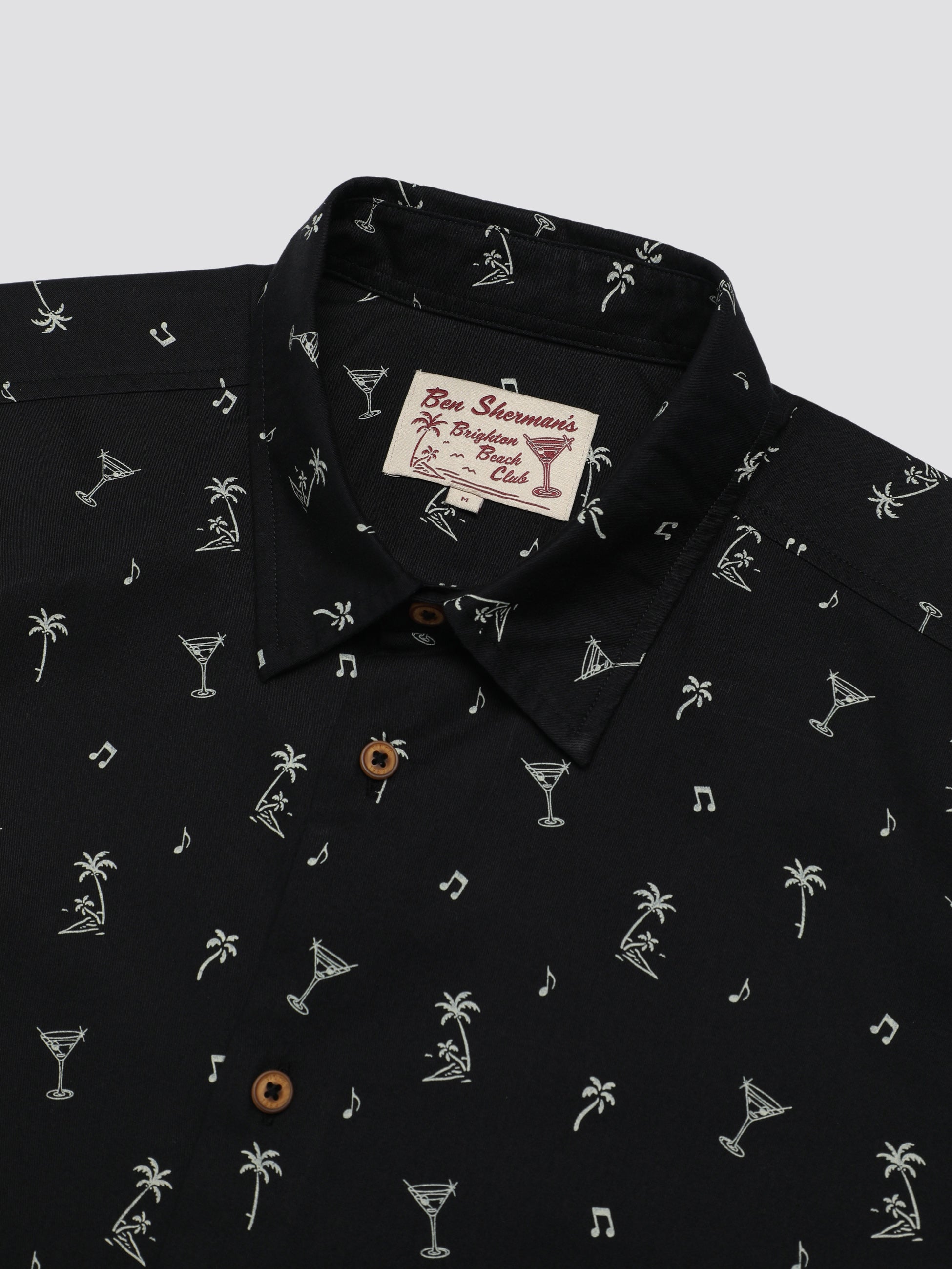 Scattered Print Shirt - Black