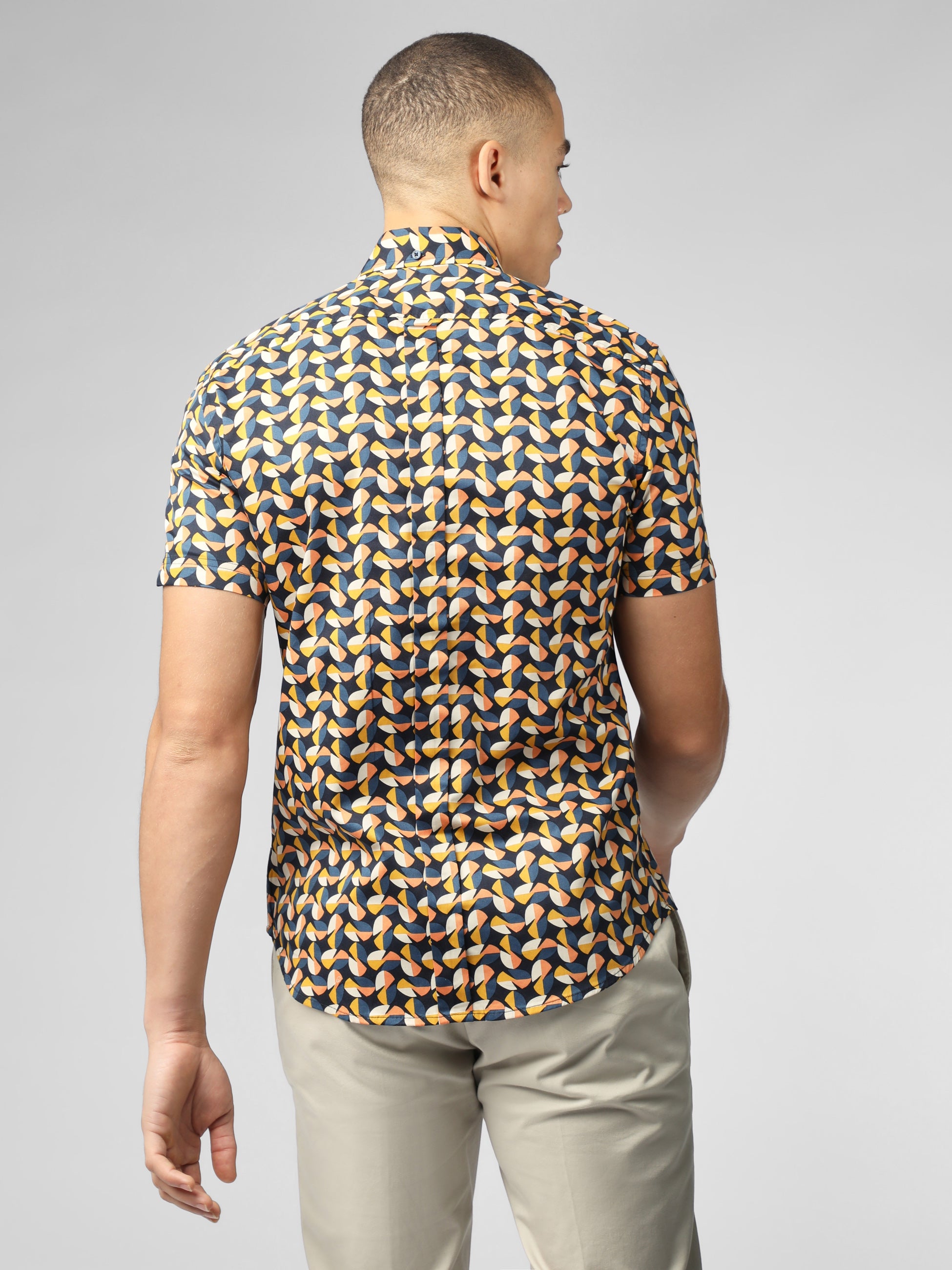 Bahaus Geo Print Shirt -  Midnight