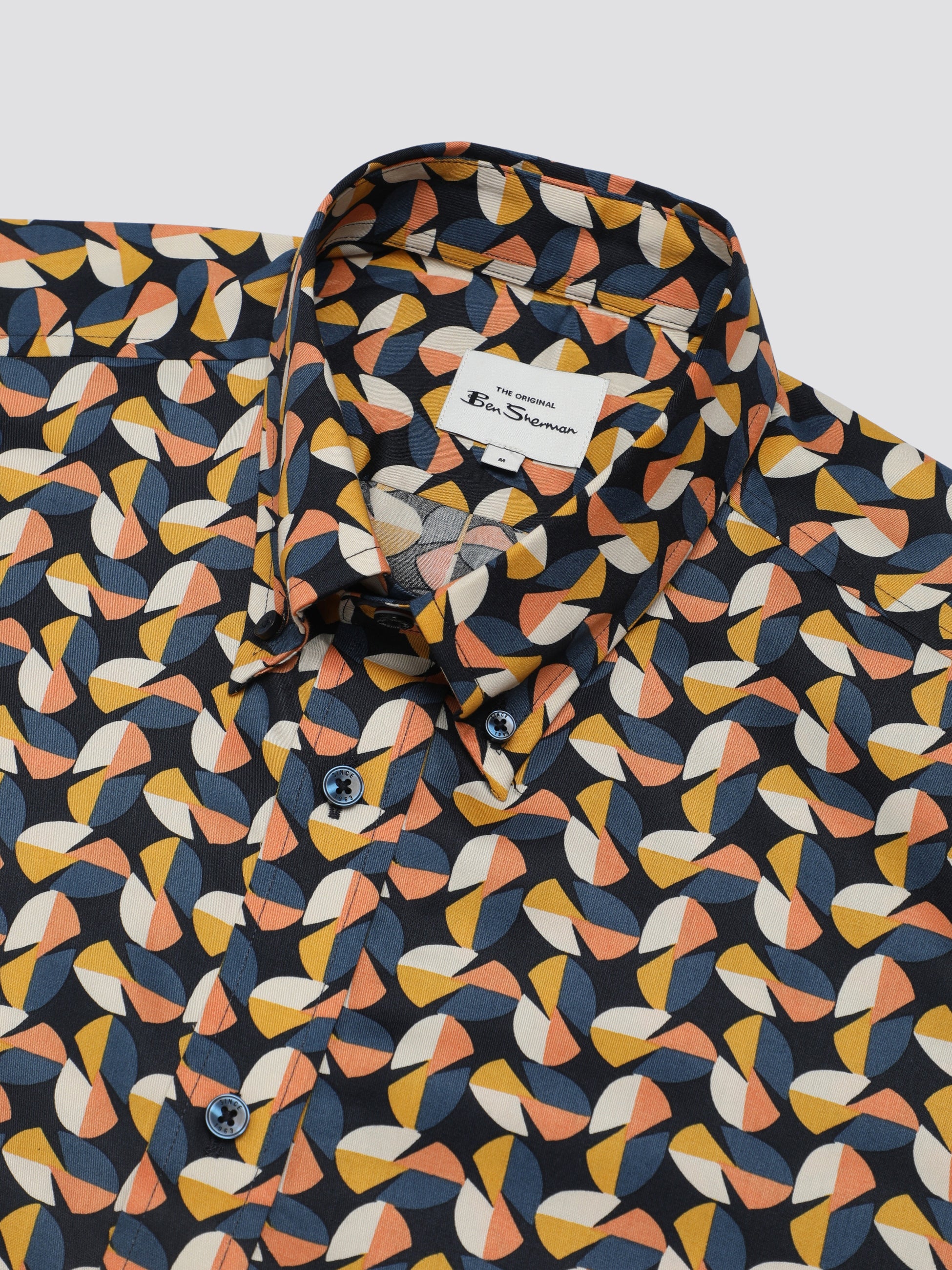 Bahaus Geo Print Shirt -  Midnight