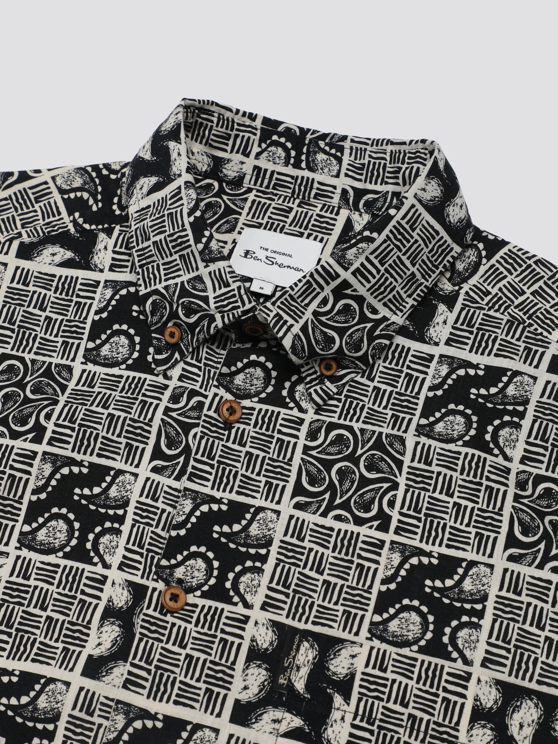 Signature Checkerboard Paisley Print - Black