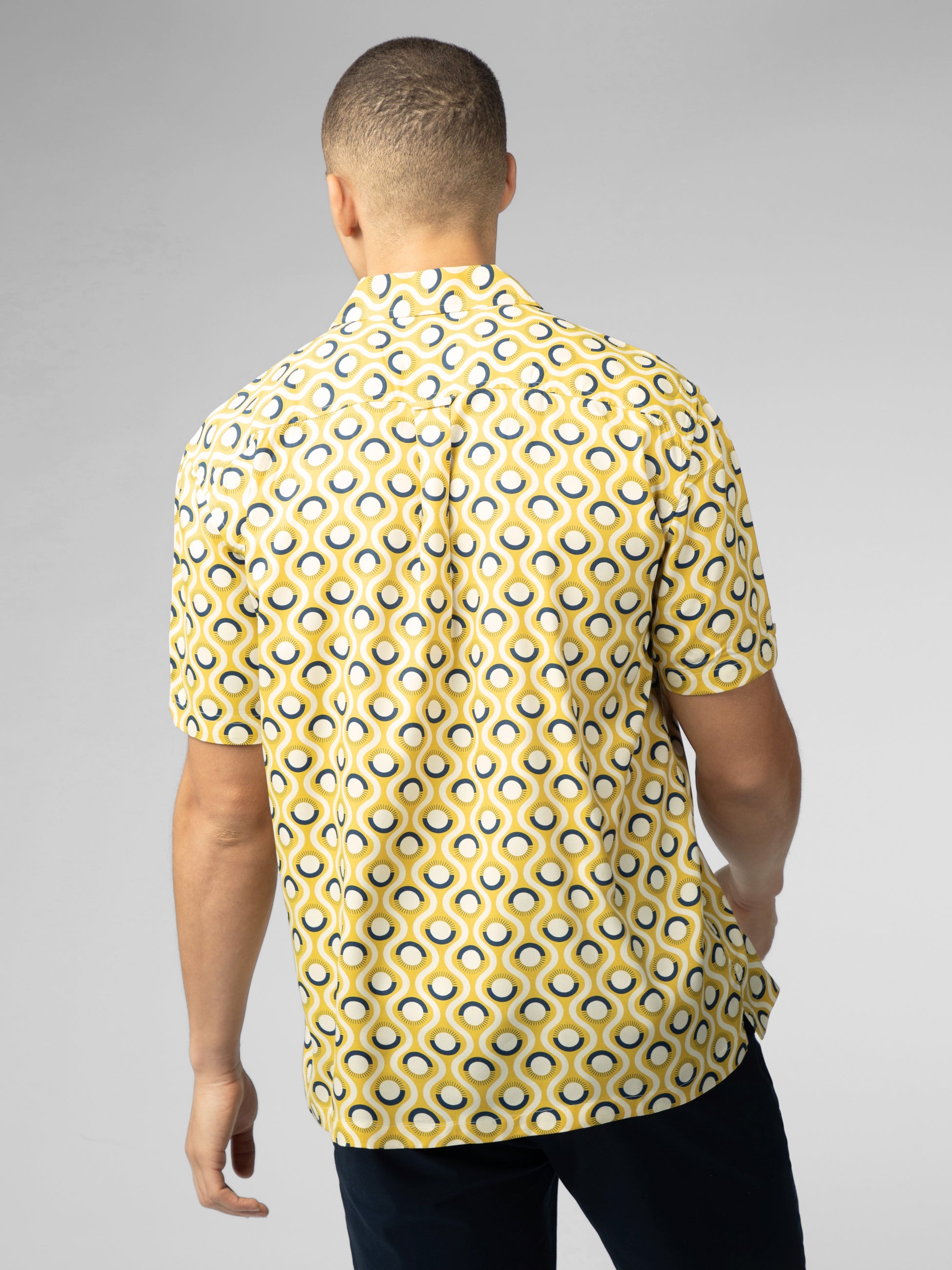 Signature Retro Geo Print Shirt - Sunflower