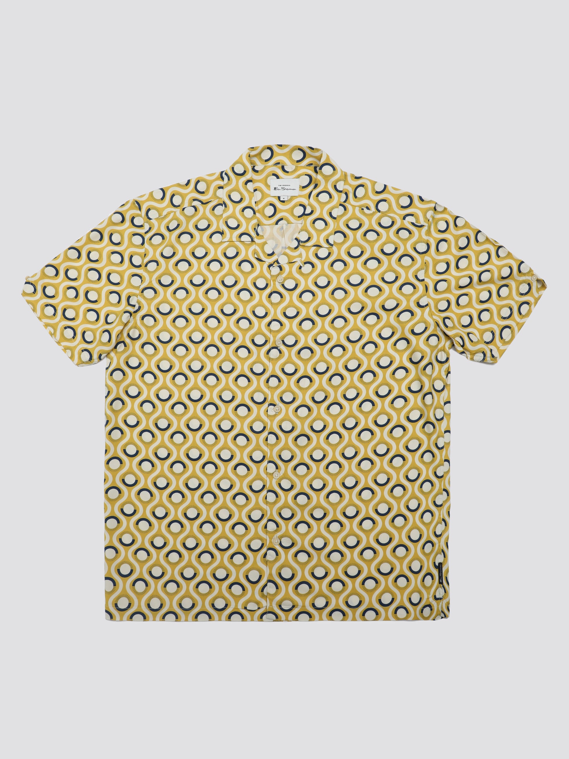 Signature Retro Geo Print Shirt - Sunflower