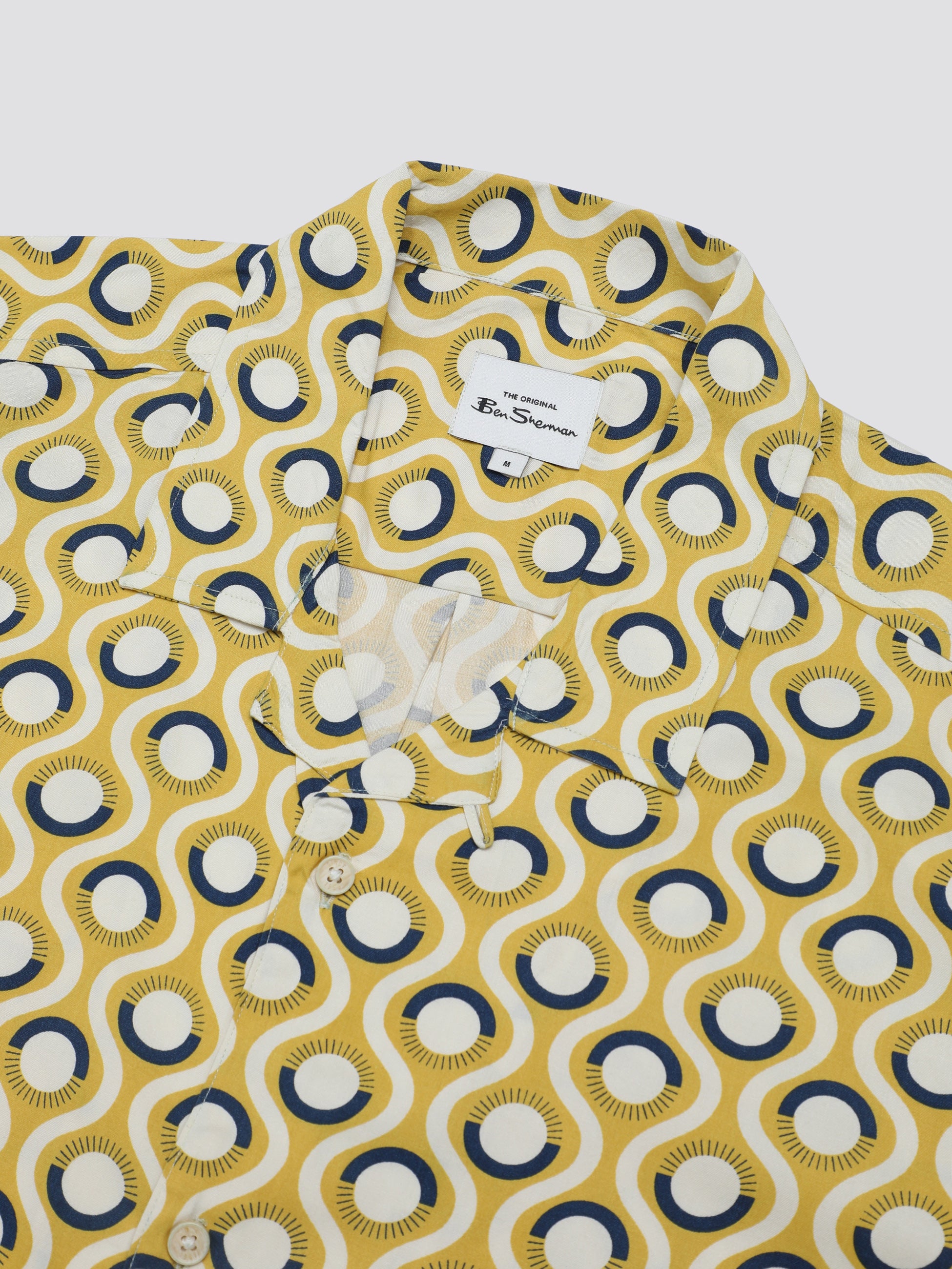 Signature Retro Geo Print Shirt - Sunflower