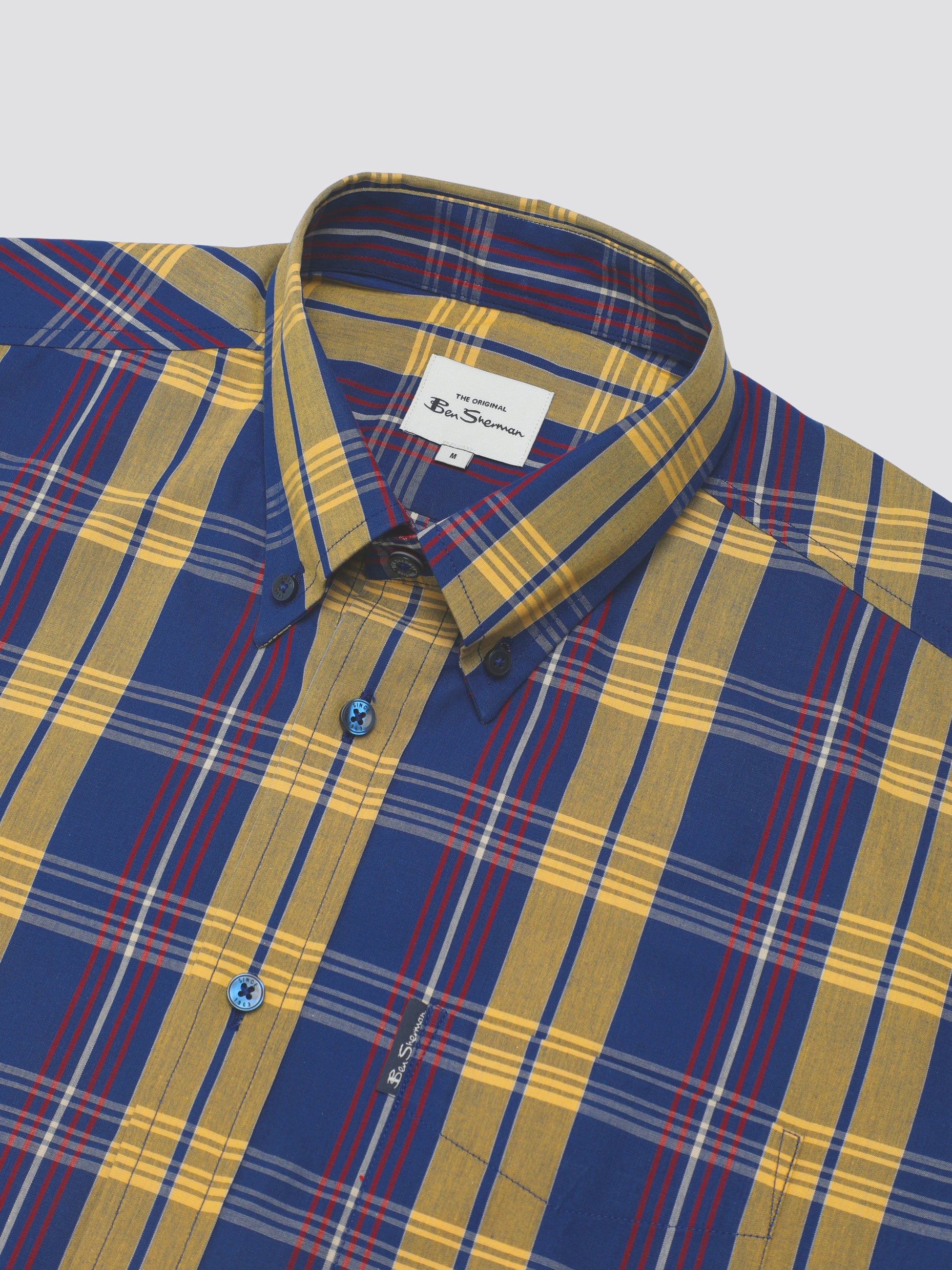 Signature Irregular Check Shirt - Twilight Denim