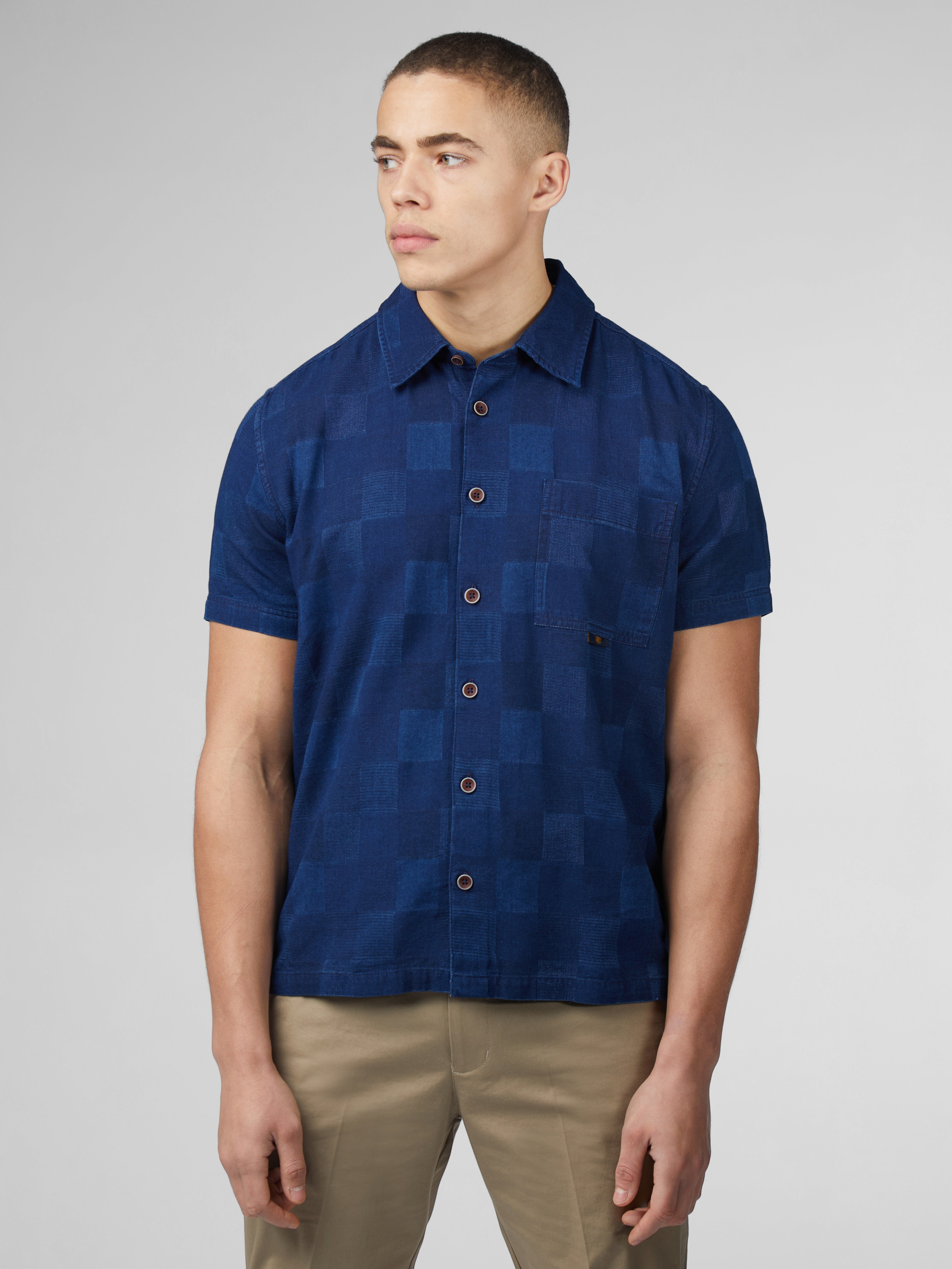 B by Ben Sherman Indigo Check Shirt - Dark Navy