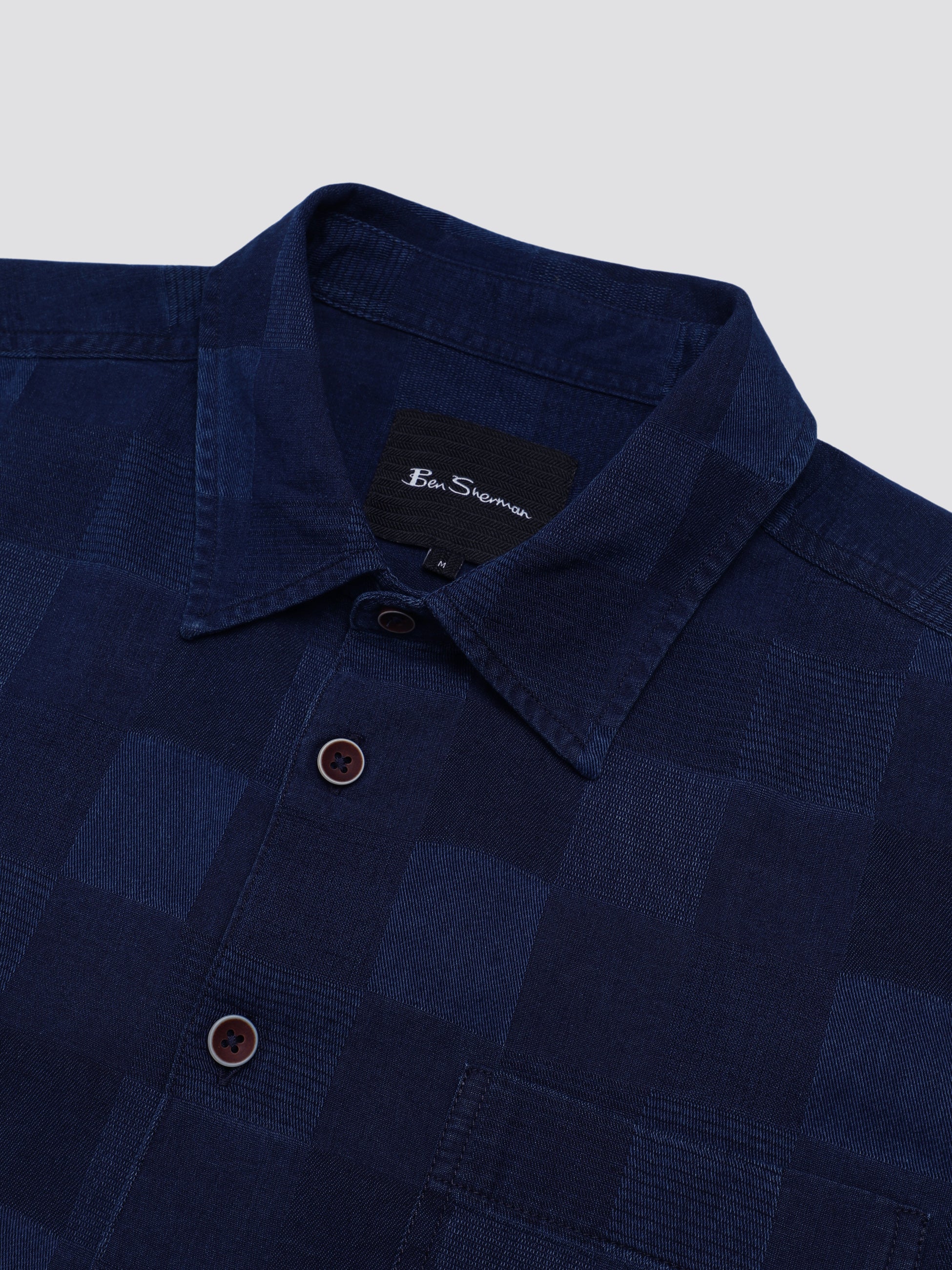 B by Ben Sherman Indigo Check Shirt - Dark Navy