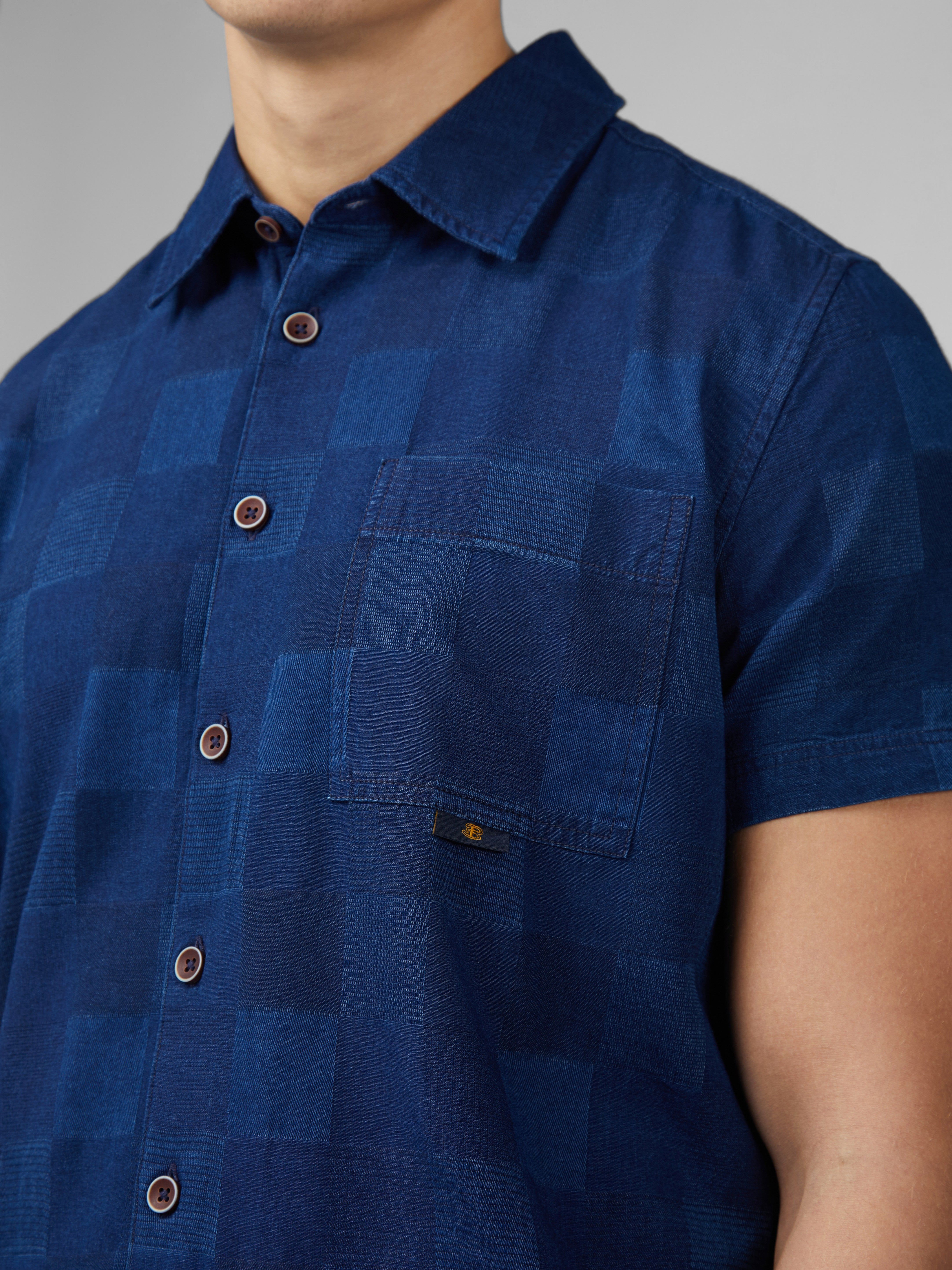 B by Ben Sherman Indigo Check Shirt - Dark Navy