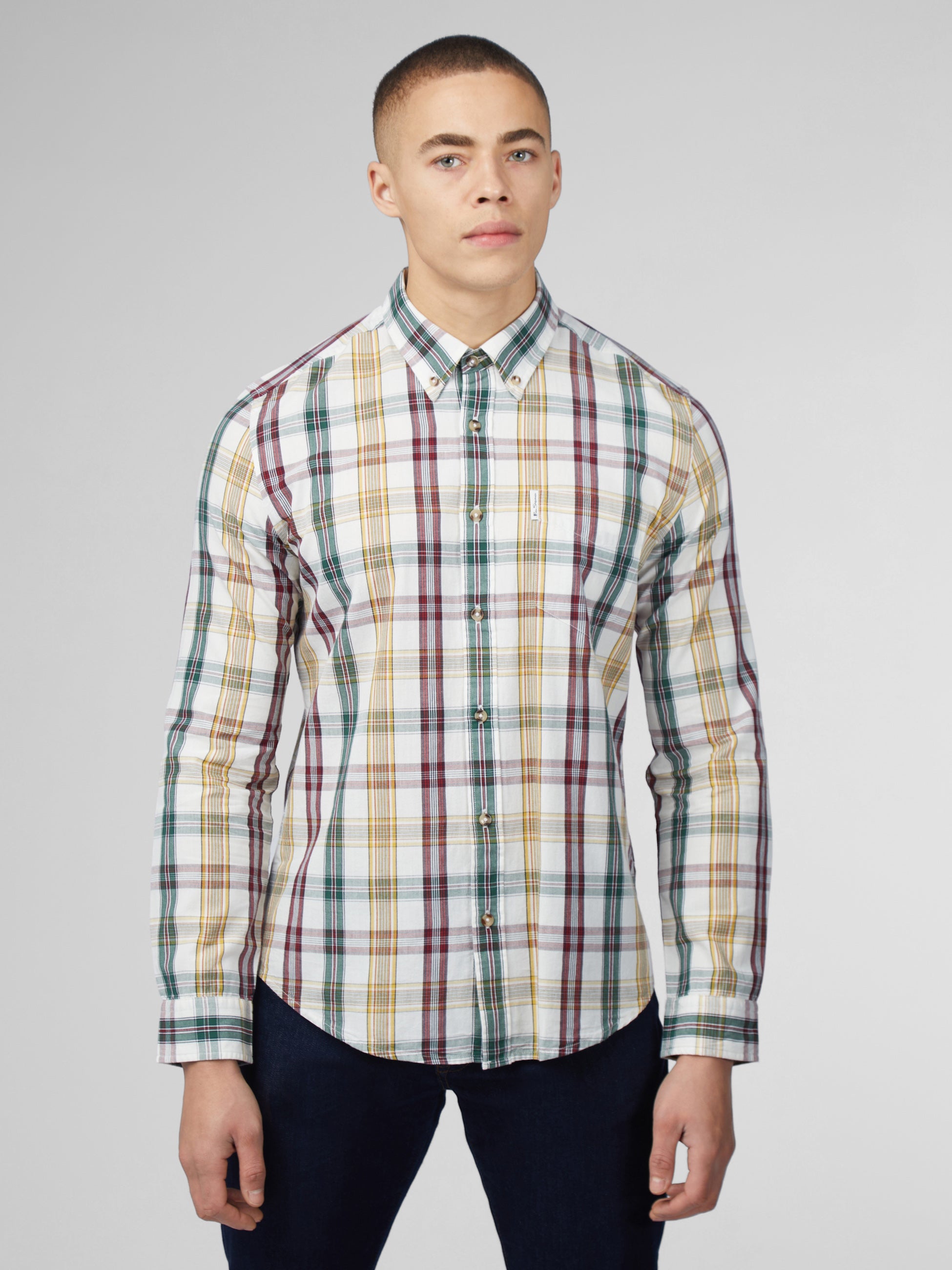 Men s Shirts Oxfords Checkered Shirts for Men Ben Sherman