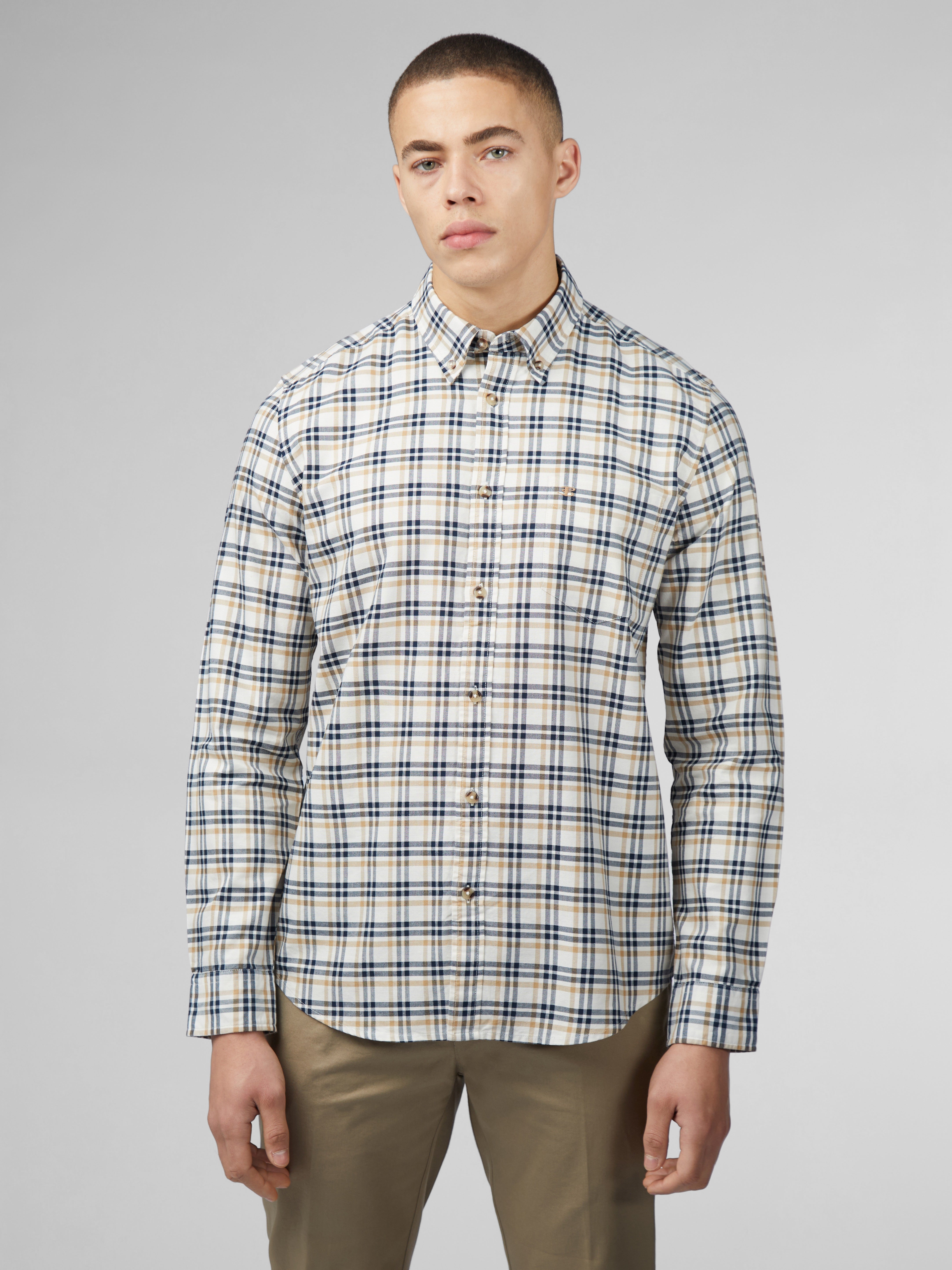 Signature Oxford Check Shirt - Snow White