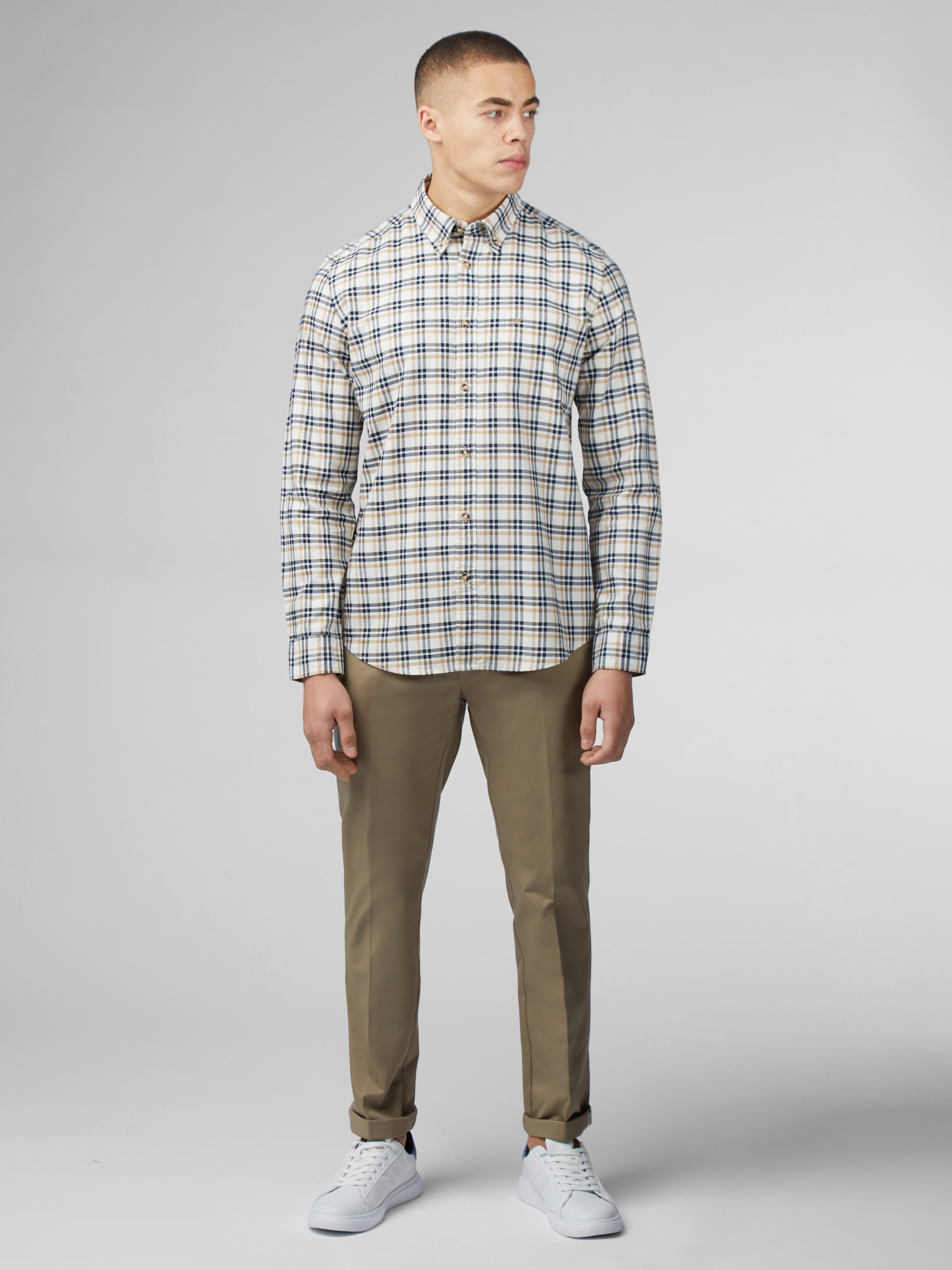 Signature Oxford Check Shirt - Snow White