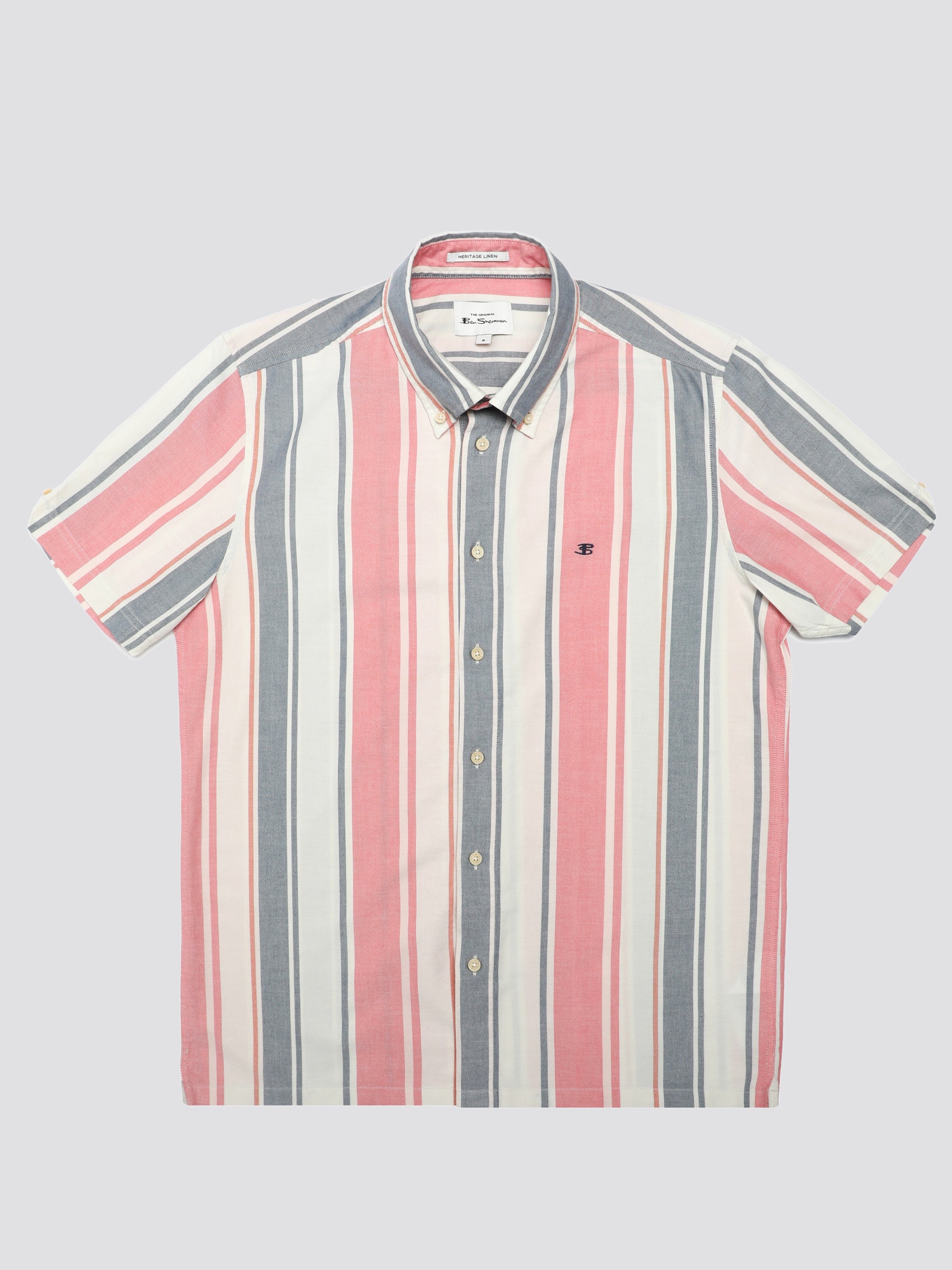 Signature Multicolor Stripe Shirt - Dark Pink