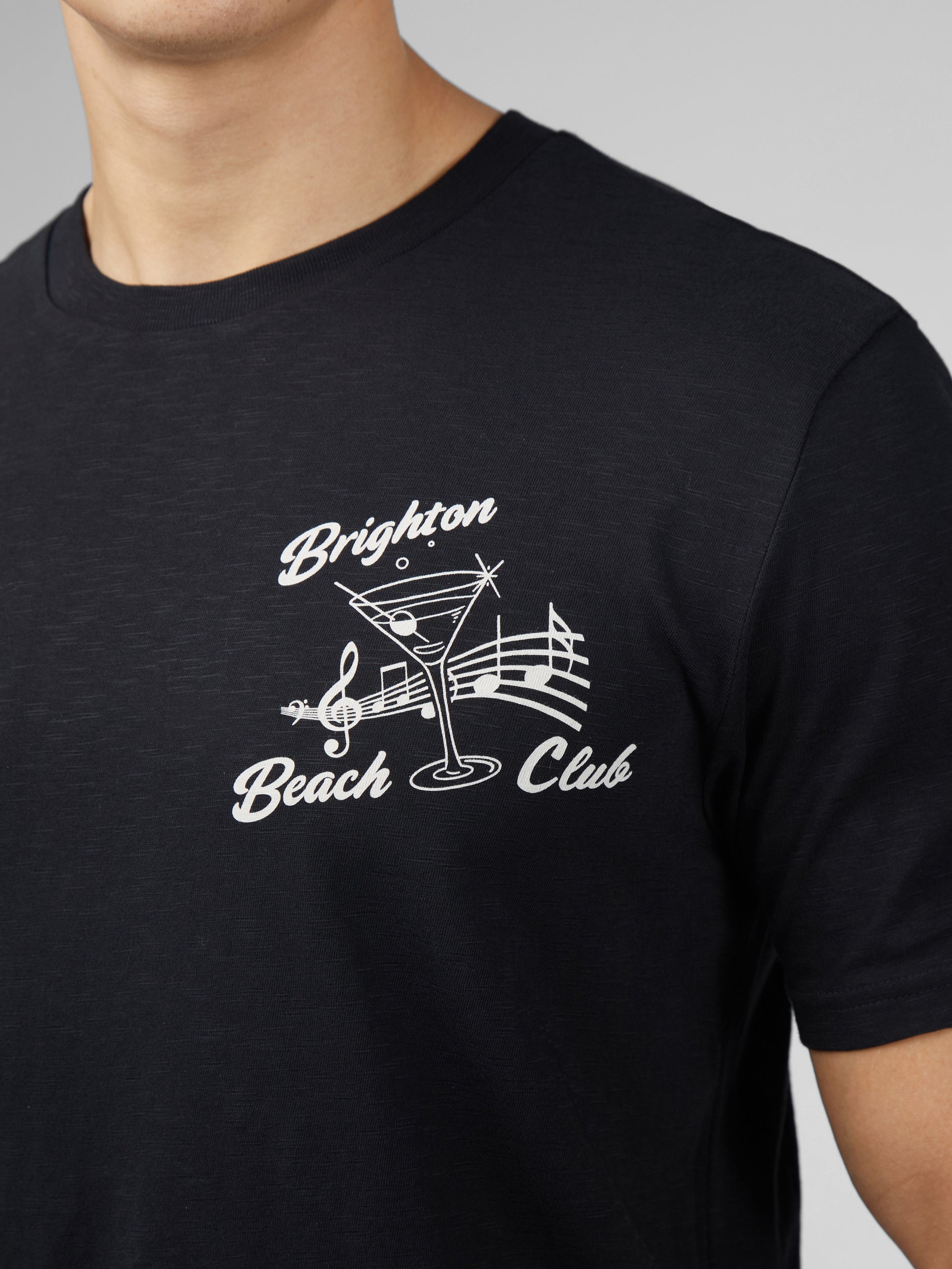 Signature Brighton Beach Club Tee - Black