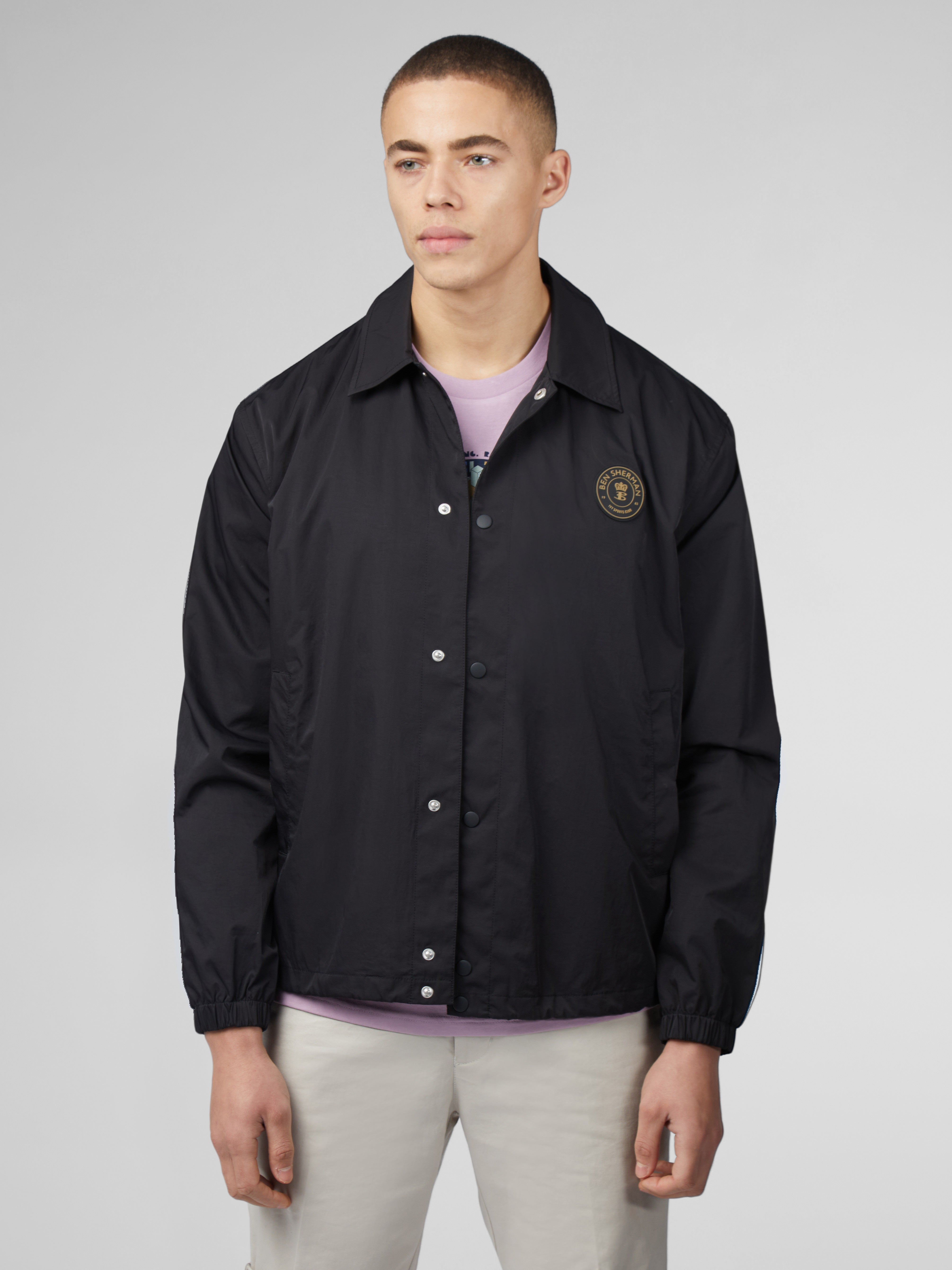 B by Ben Sherman Sports Coach Jacket - Black