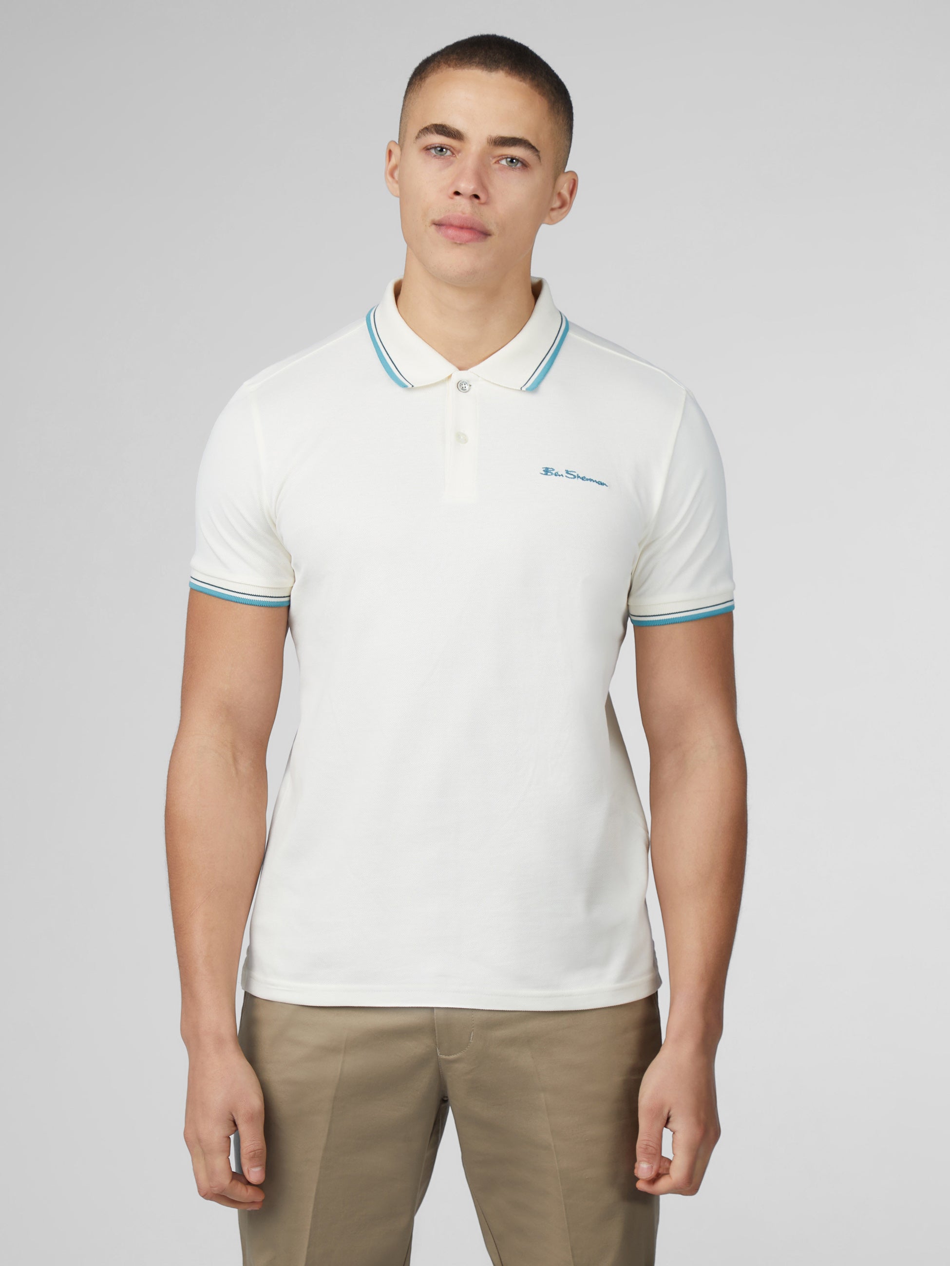 Signature Short Sleeve Polo - Ivory