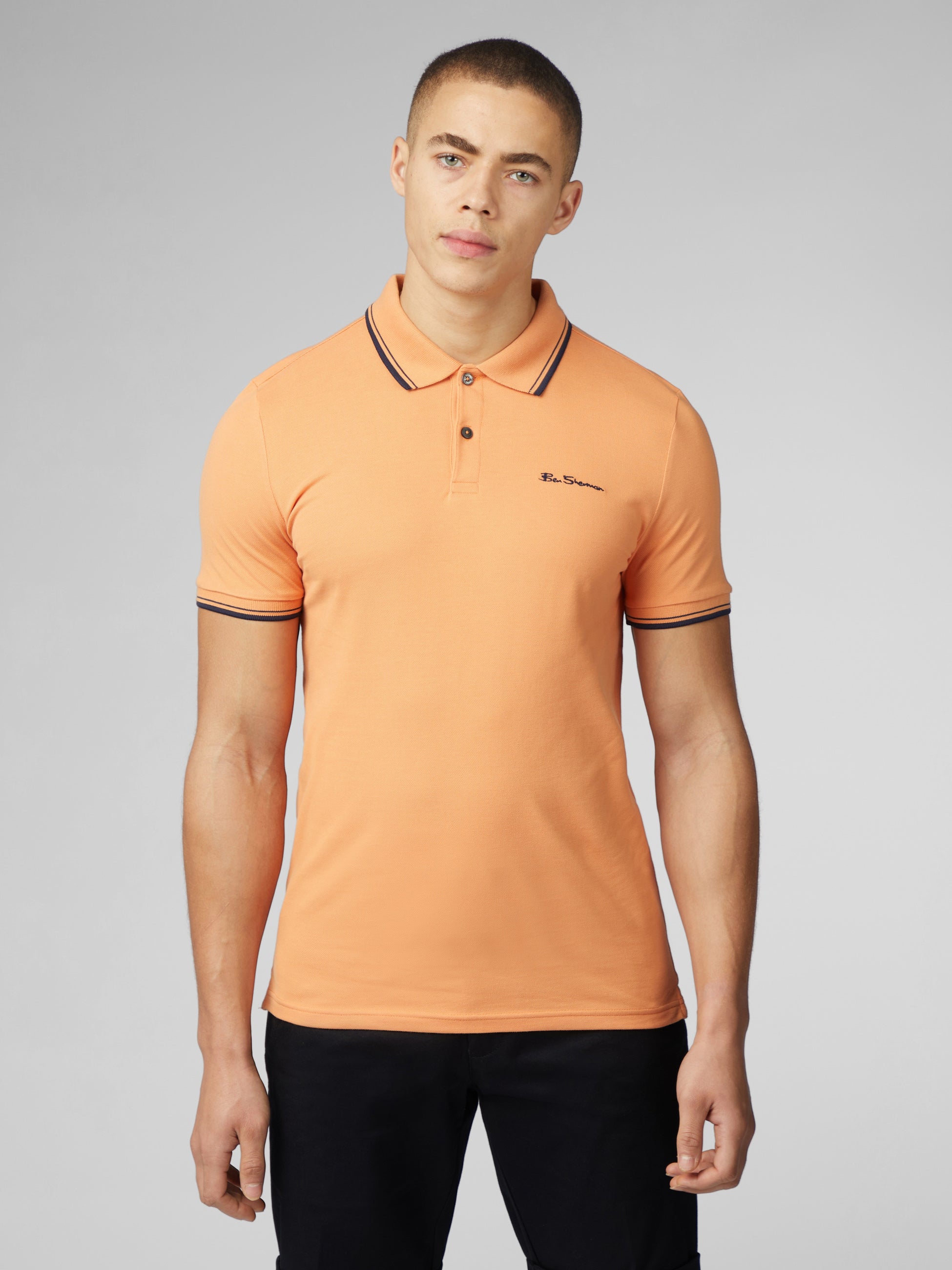 Signature Short Sleeve Polo - Copper Orange