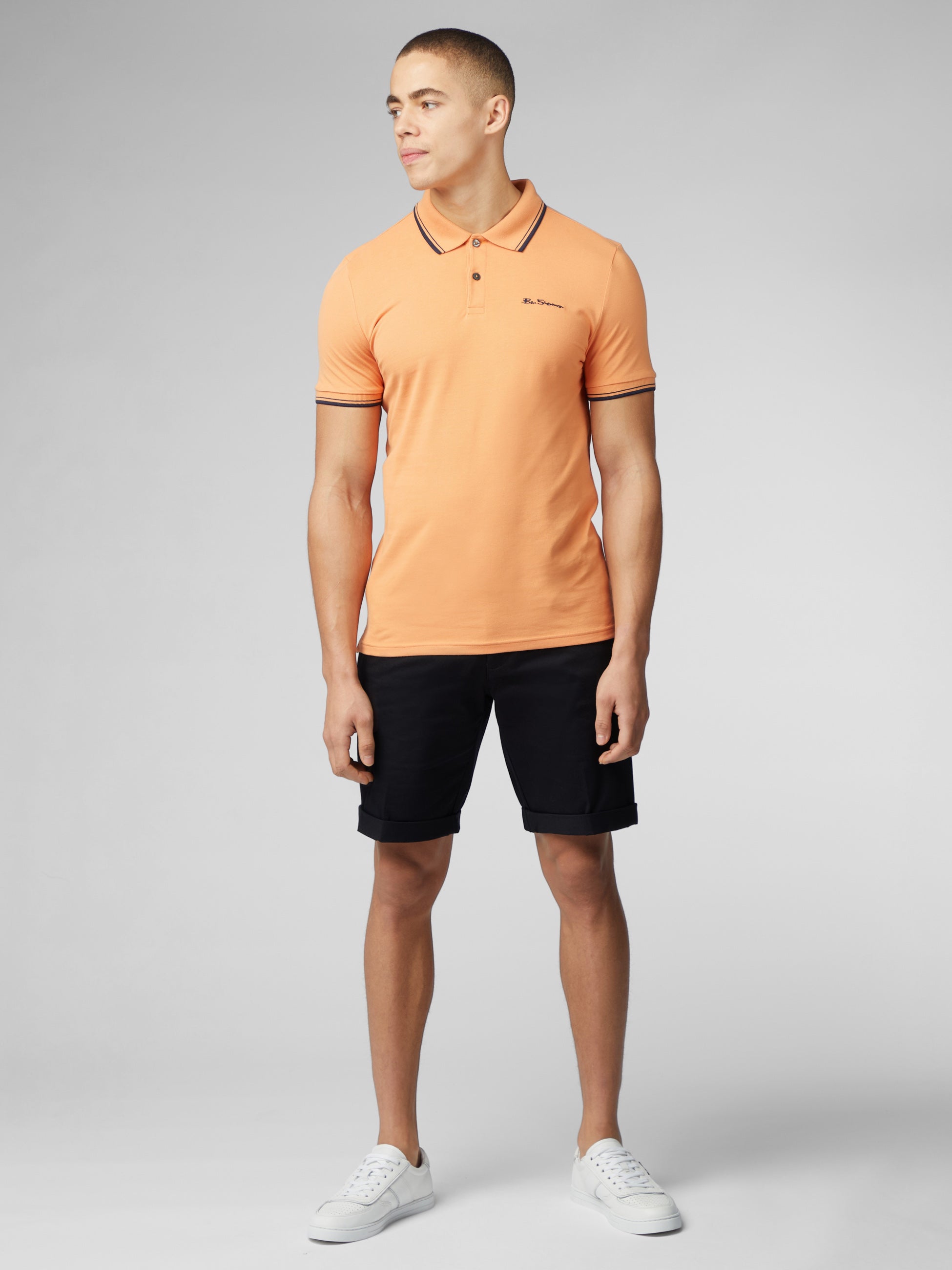 Signature Short Sleeve Polo - Copper Orange