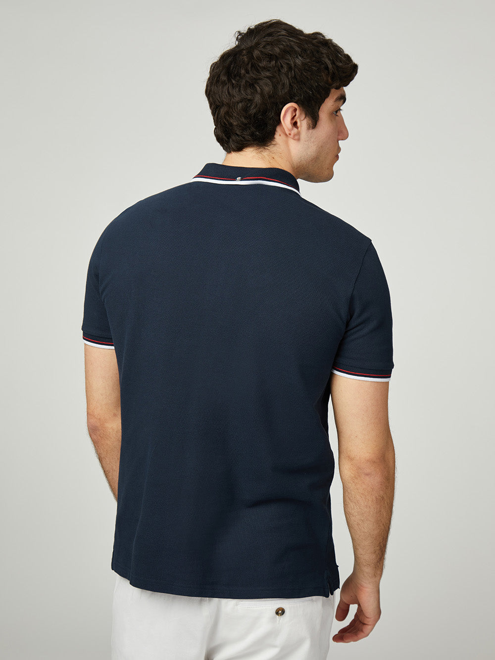 Team GB Floral Embroidered Pique Polo - Dark Navy