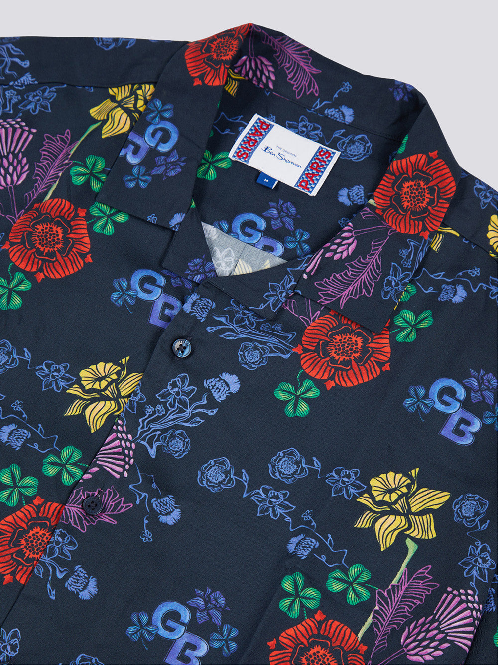 Team GB Floral Shirt - Dark Navy