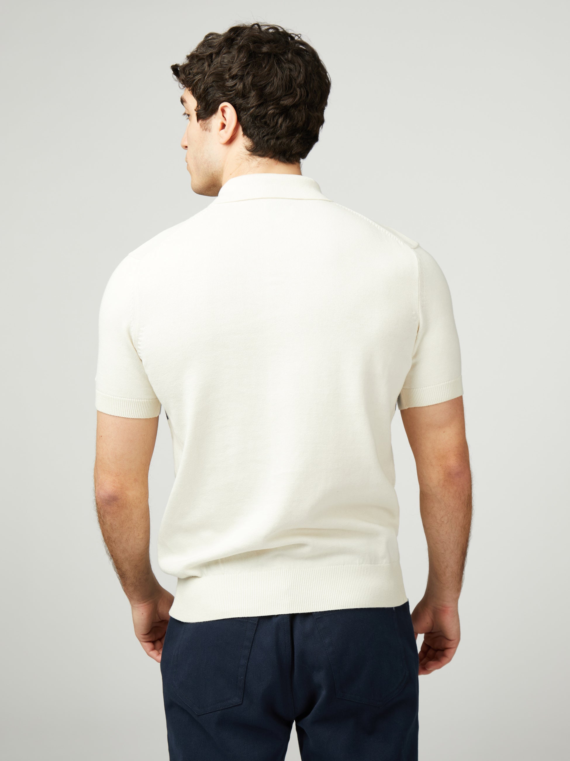 Chest Stripe Polo - Ivory