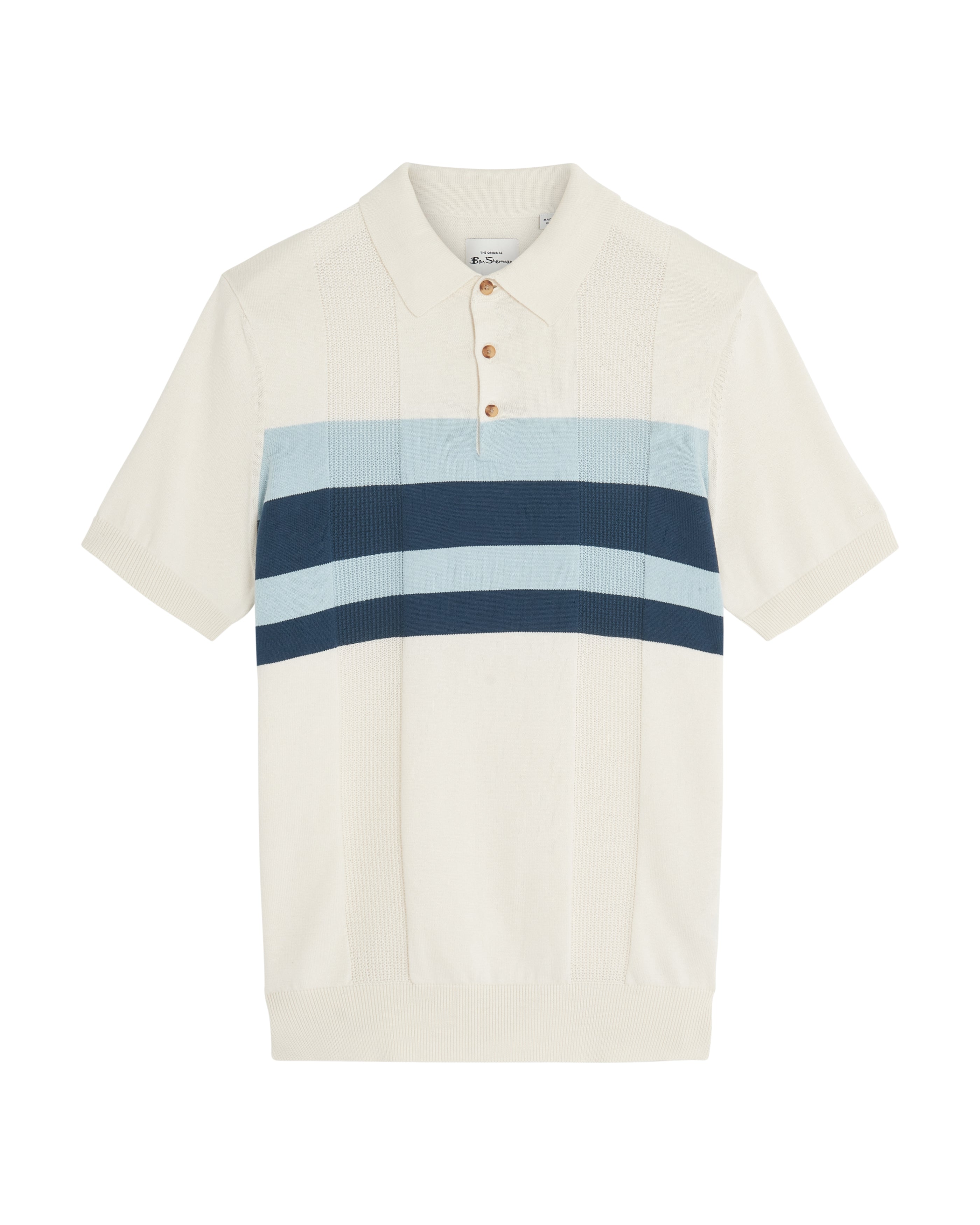 Chest Stripe Polo - Ivory