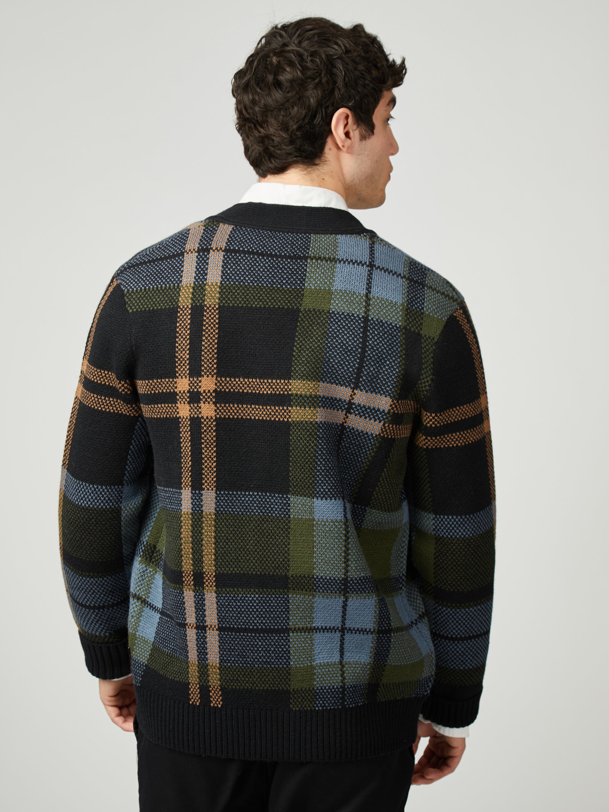 Tartan Cardigan - Black