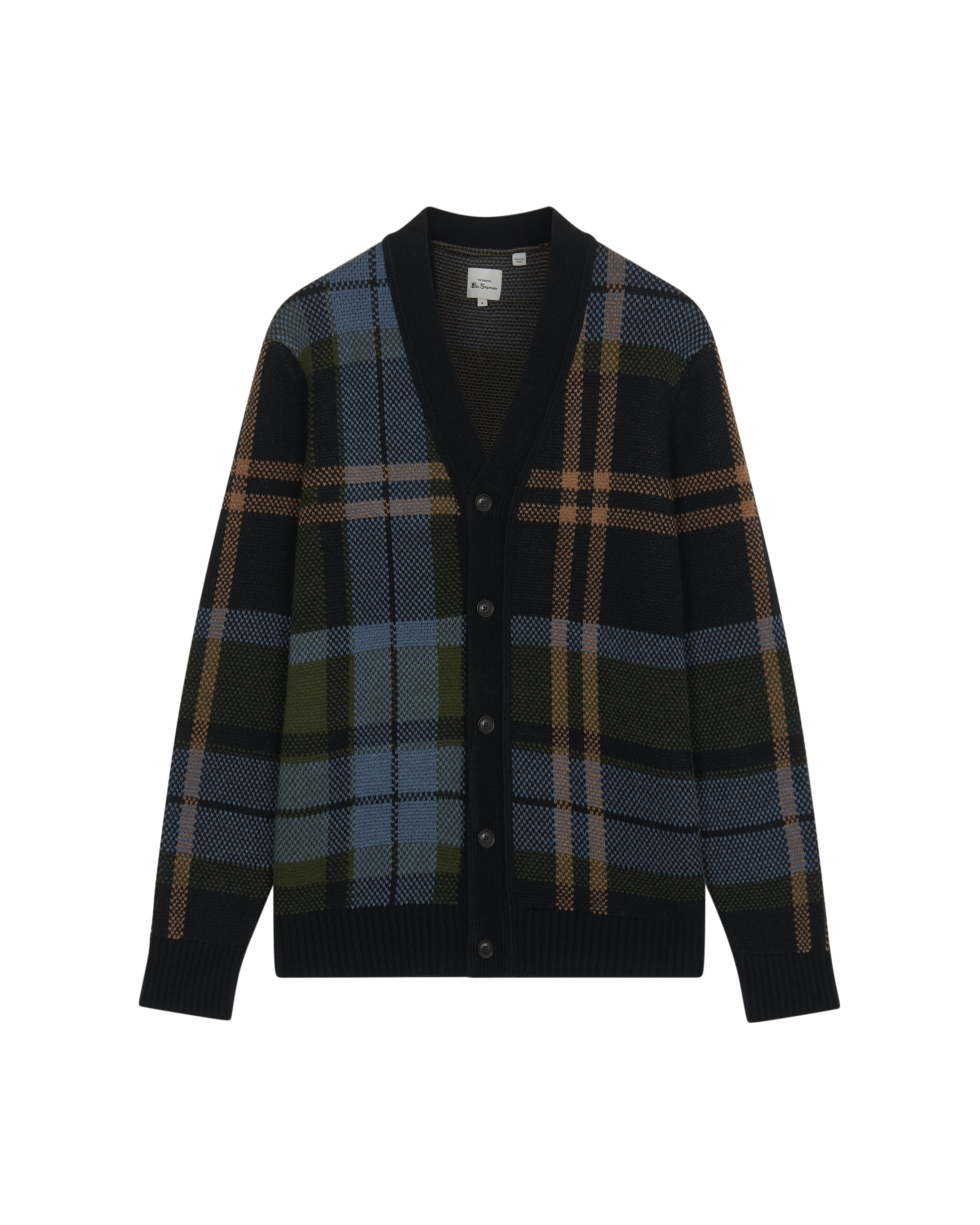 Tartan Cardigan - Black