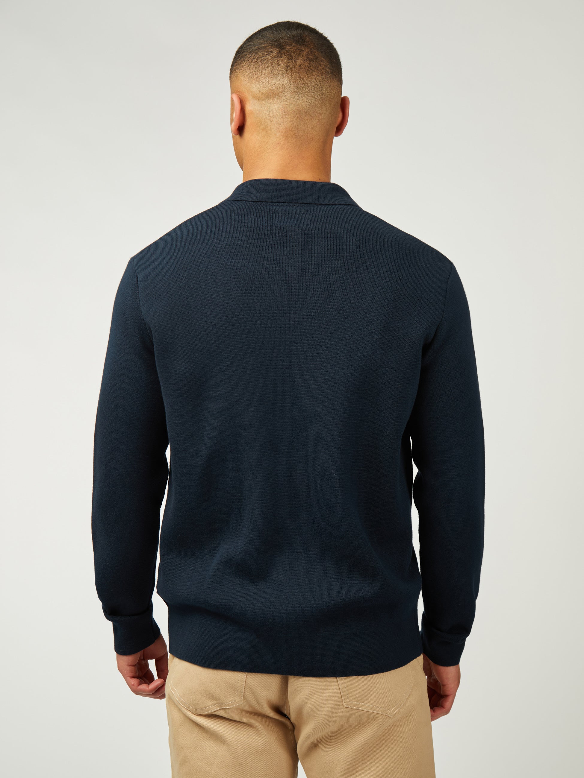 Textured Zip Through - Dark Navy