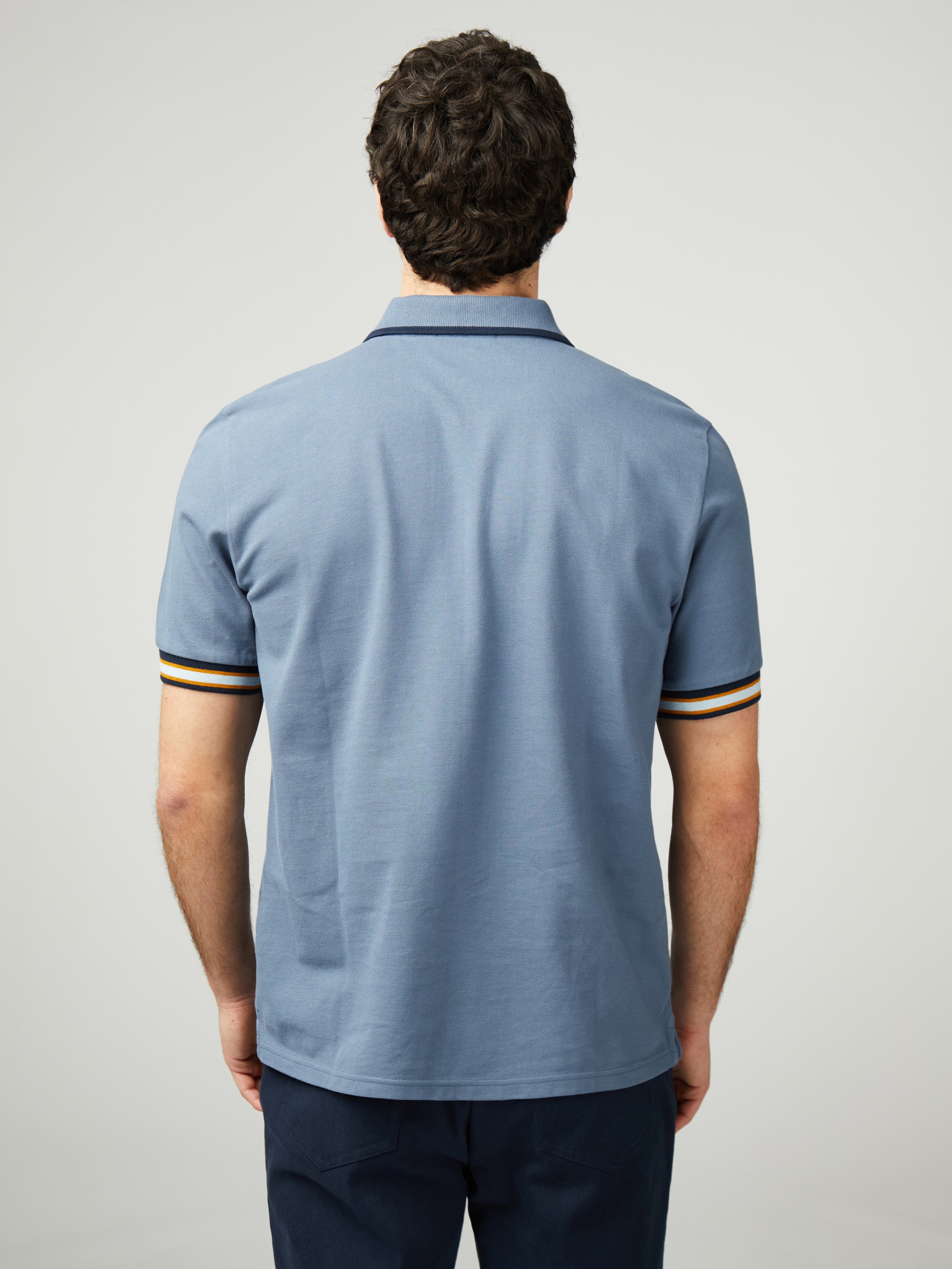 Placket Interest Polo - Sea