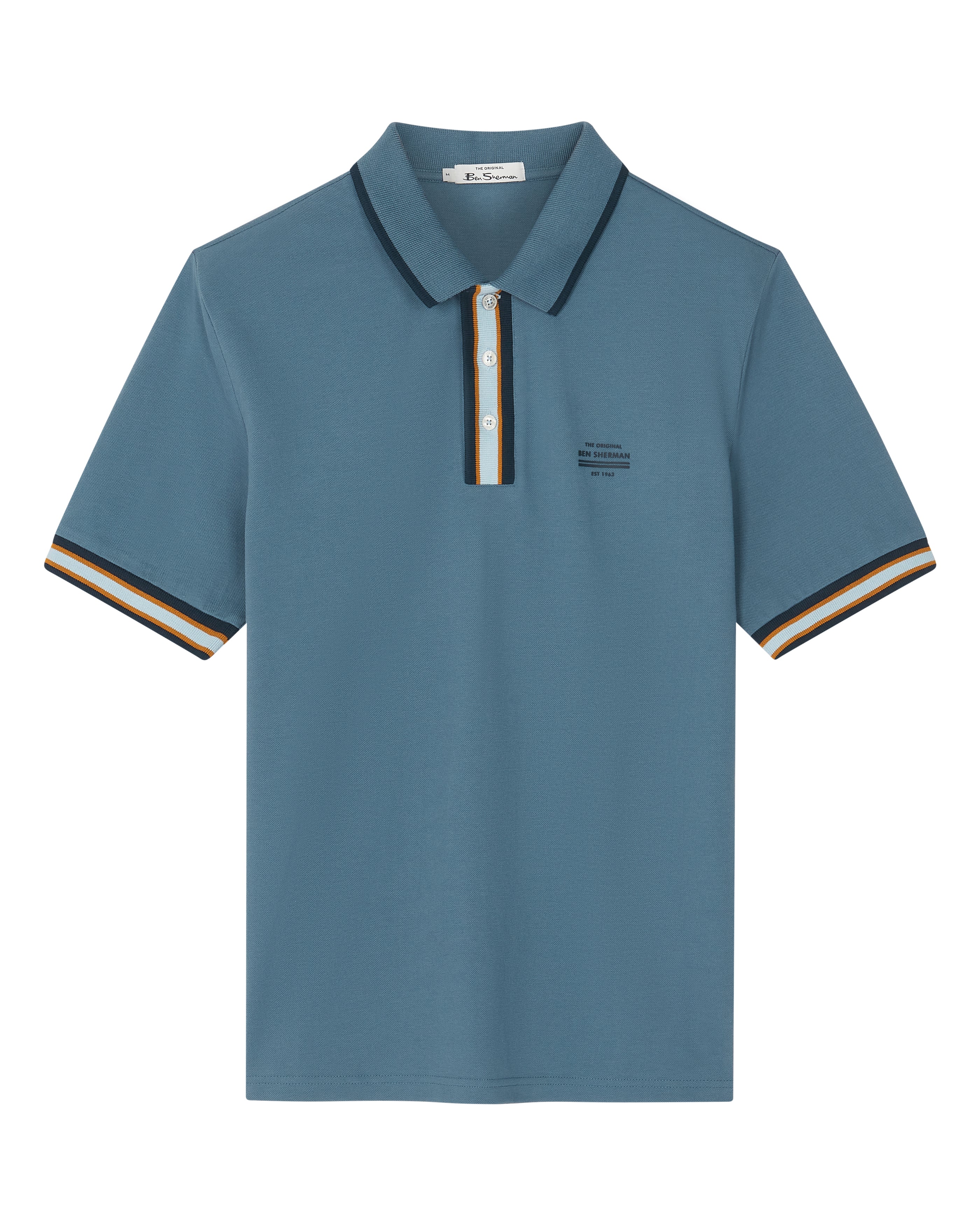 Placket Interest Polo - Sea