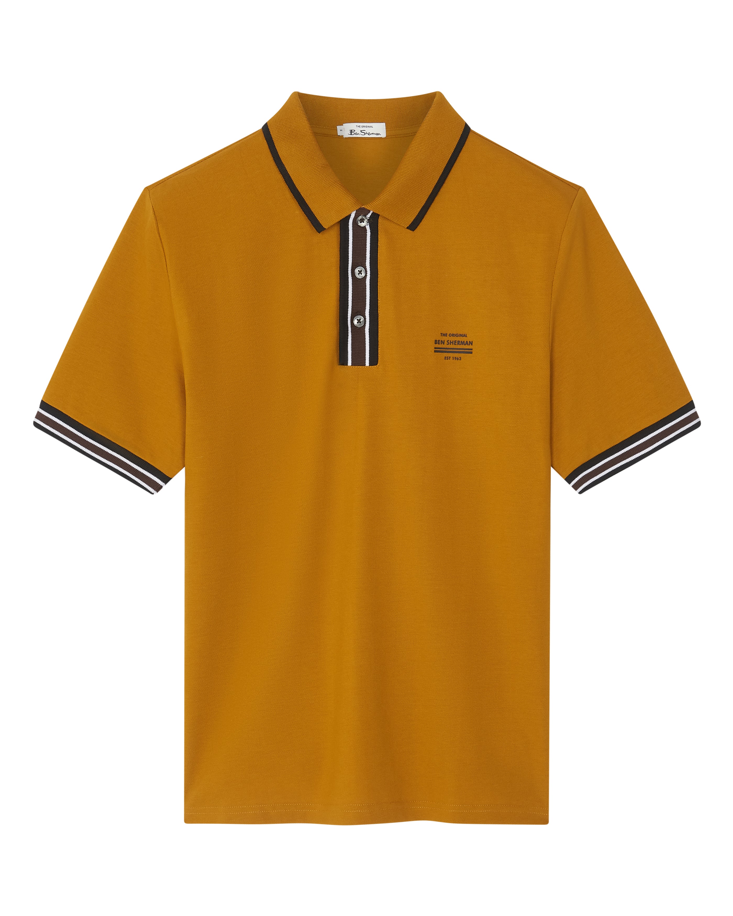 Placket Interest Polo - Antique Gold