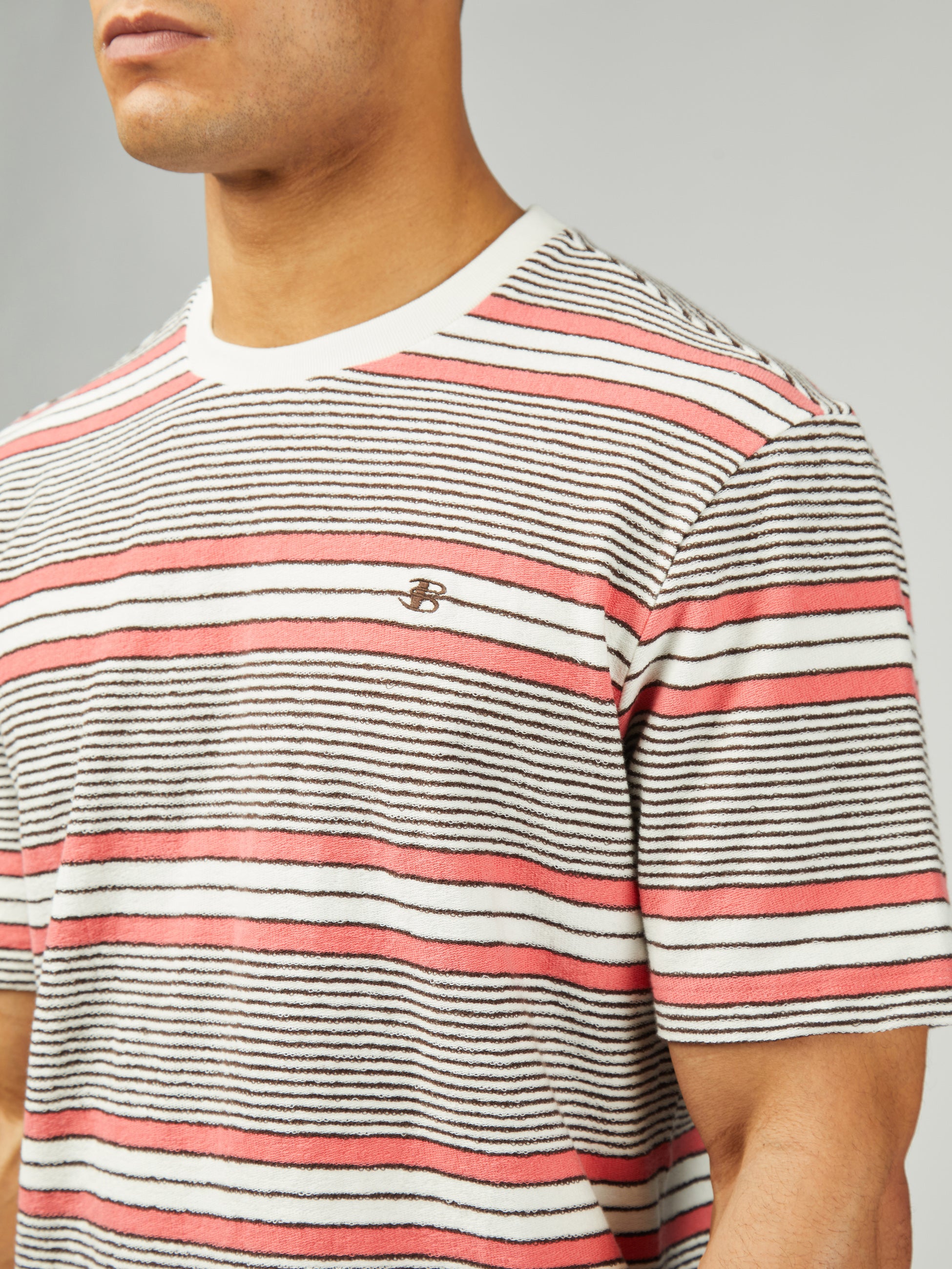 B By Ben Sherman Stripe Tee - Snow White