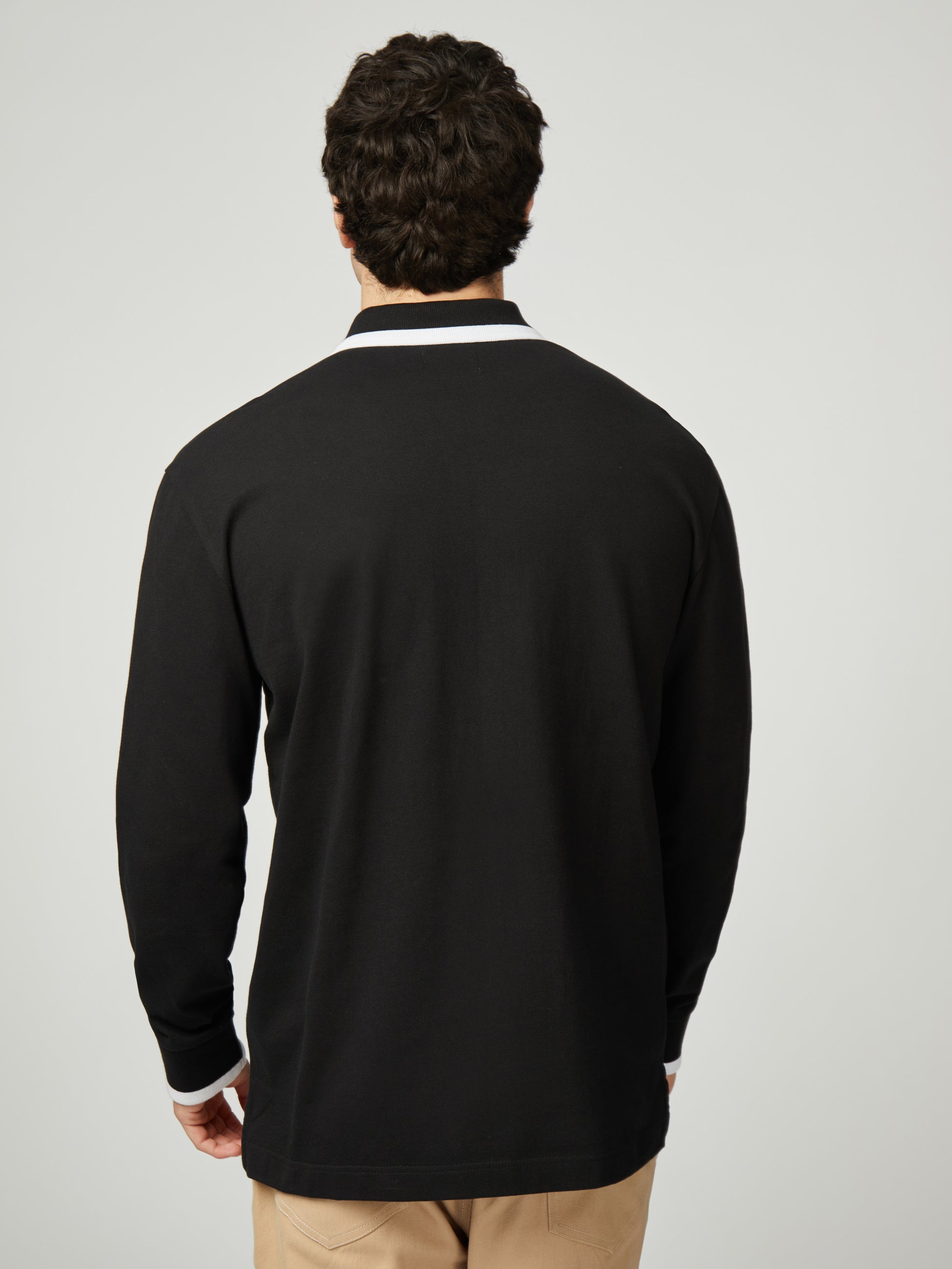 Ace Cafe Chequerboard Long Sleeve Polo - Black