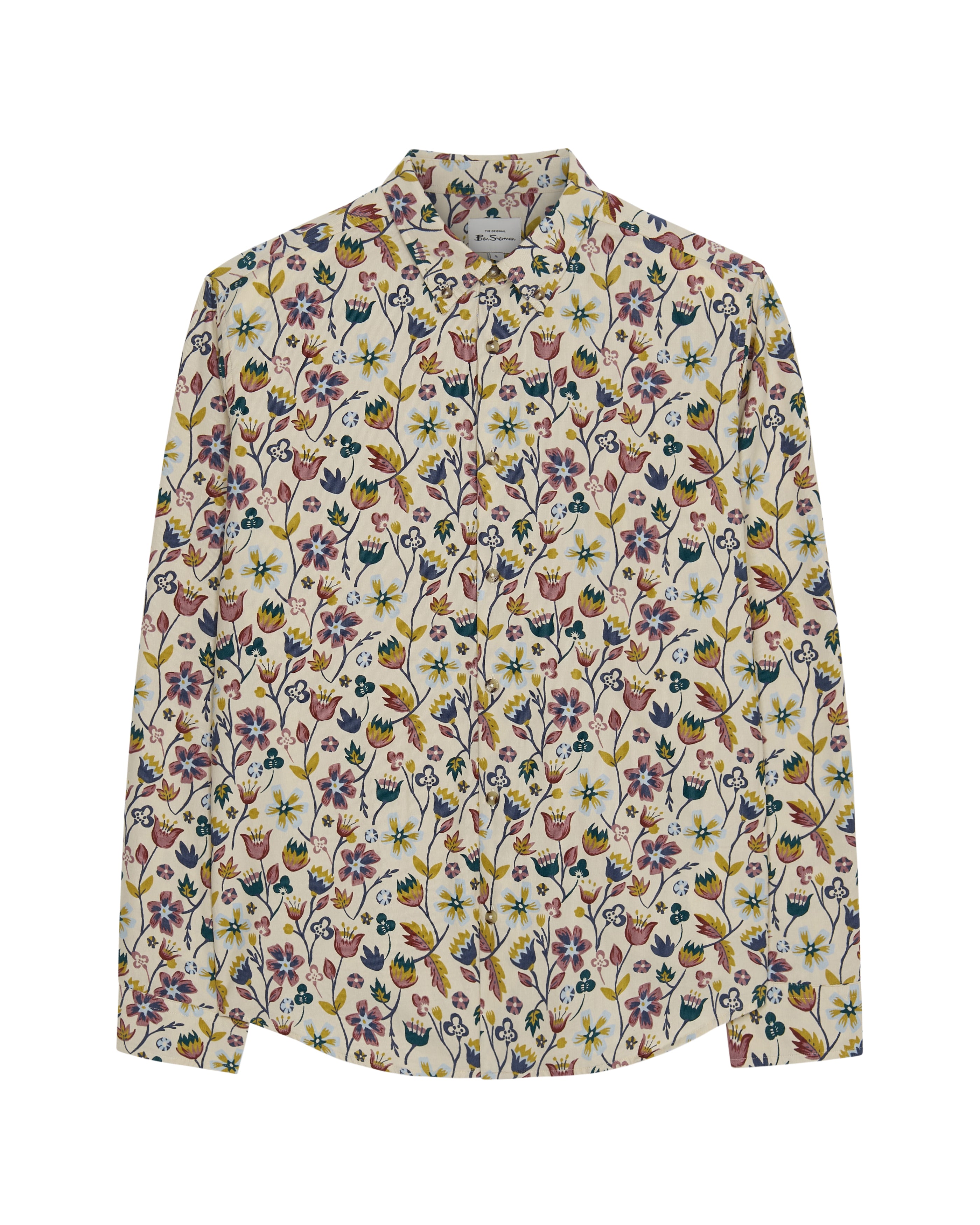 Floral Printed Cord - Fog